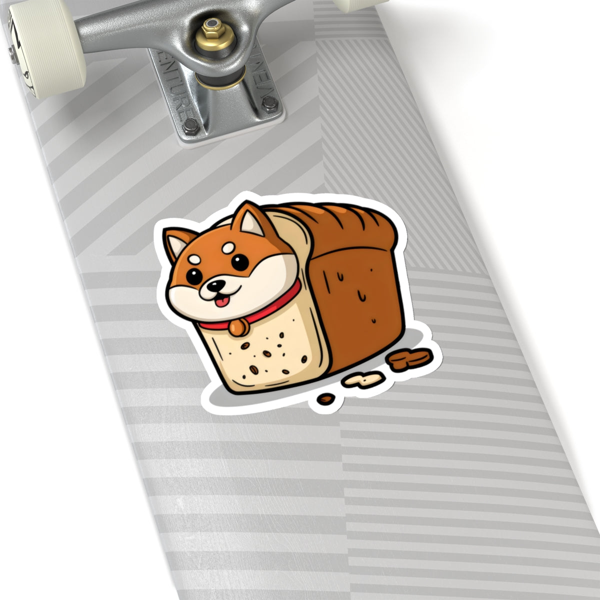 Cute Funny Dog Cartoon Shiba Bread Loaf Kiss-Cut Stickers