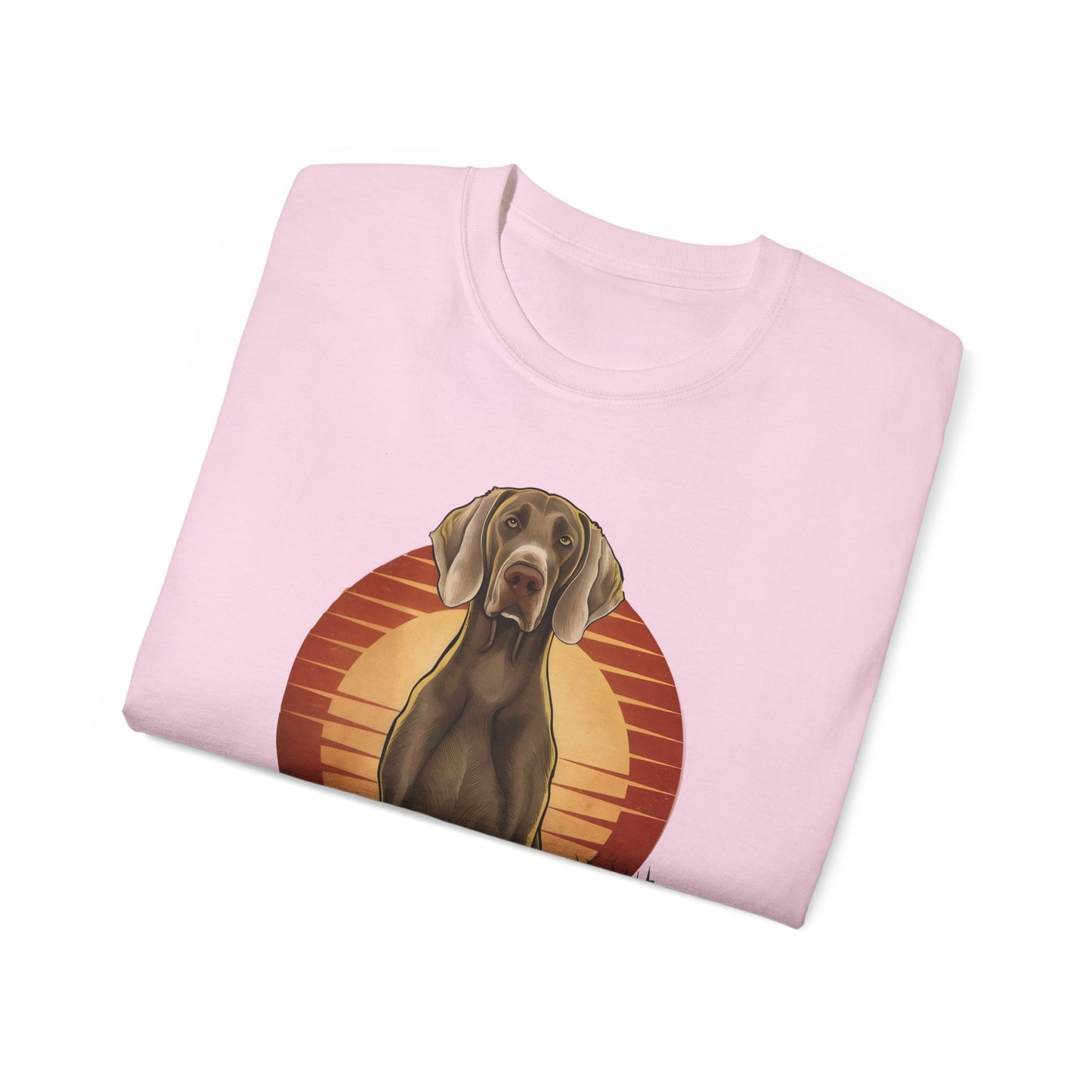 Cute Cartoon Weimaraner Dad Organic T-Shirt