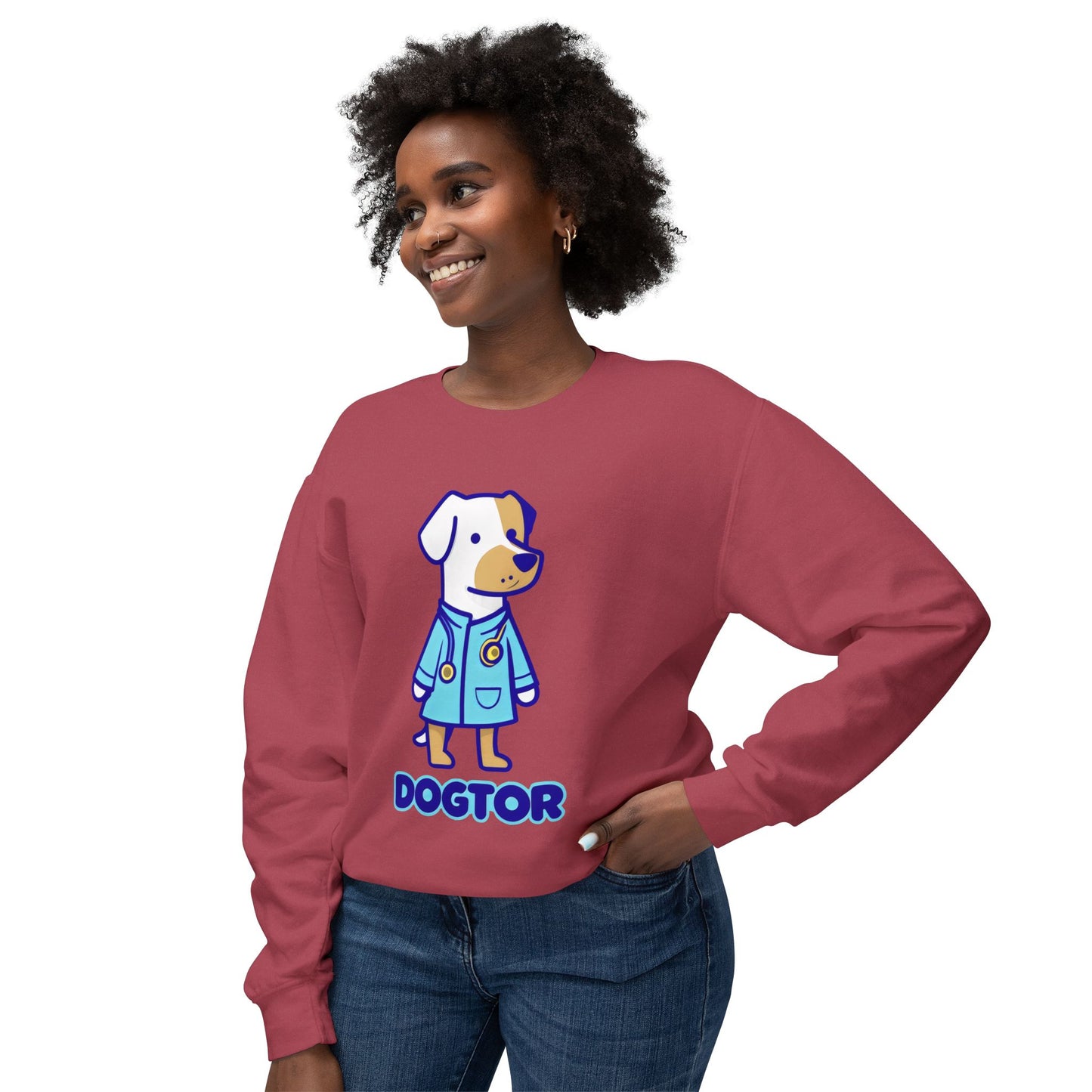 Cute Cartoon Dog Meme Dogtor Sweatshirt