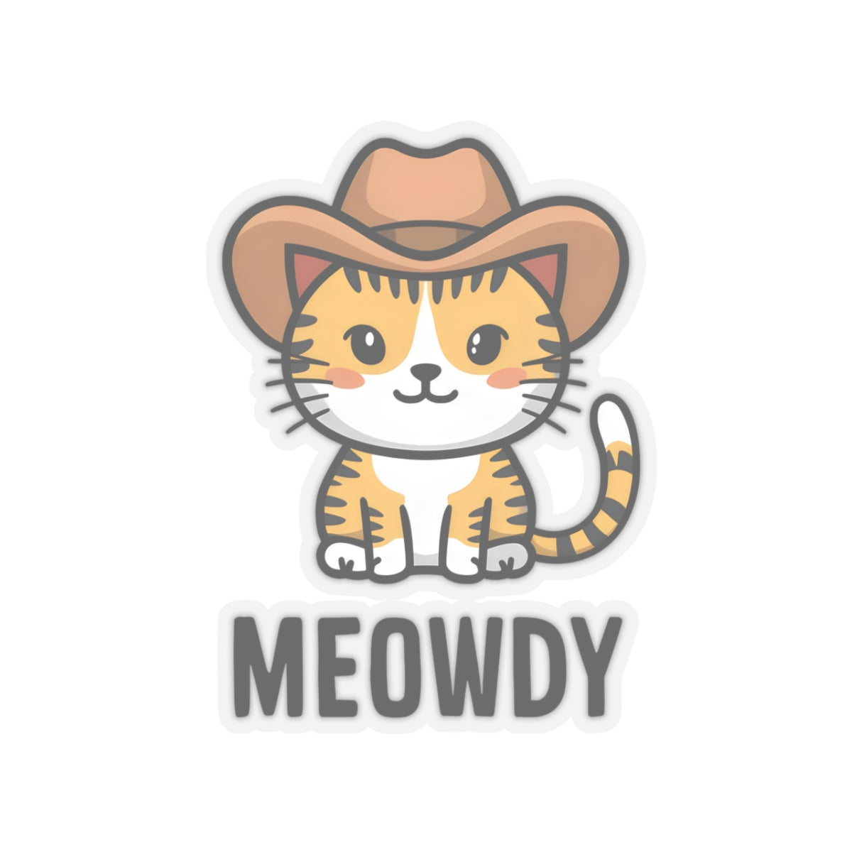 Cute Cat Cartoon Meowdy Kiss-cut Stickers