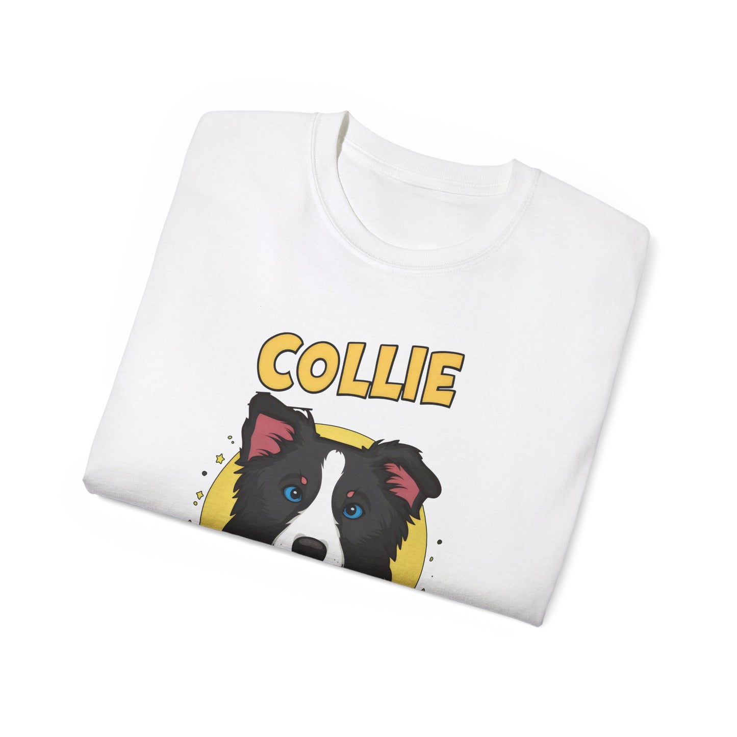 Cute Cartoon Collie Dad Organic T-Shirt