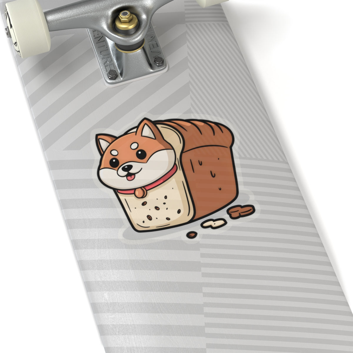 Cute Funny Dog Cartoon Shiba Bread Loaf Kiss-Cut Stickers