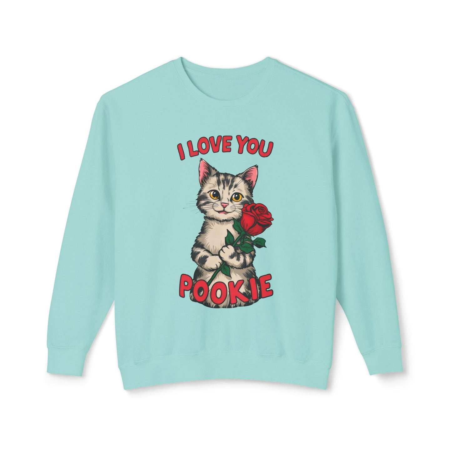 Cute Funny Cat Cartoon I Love You Poookie Sweatshirt