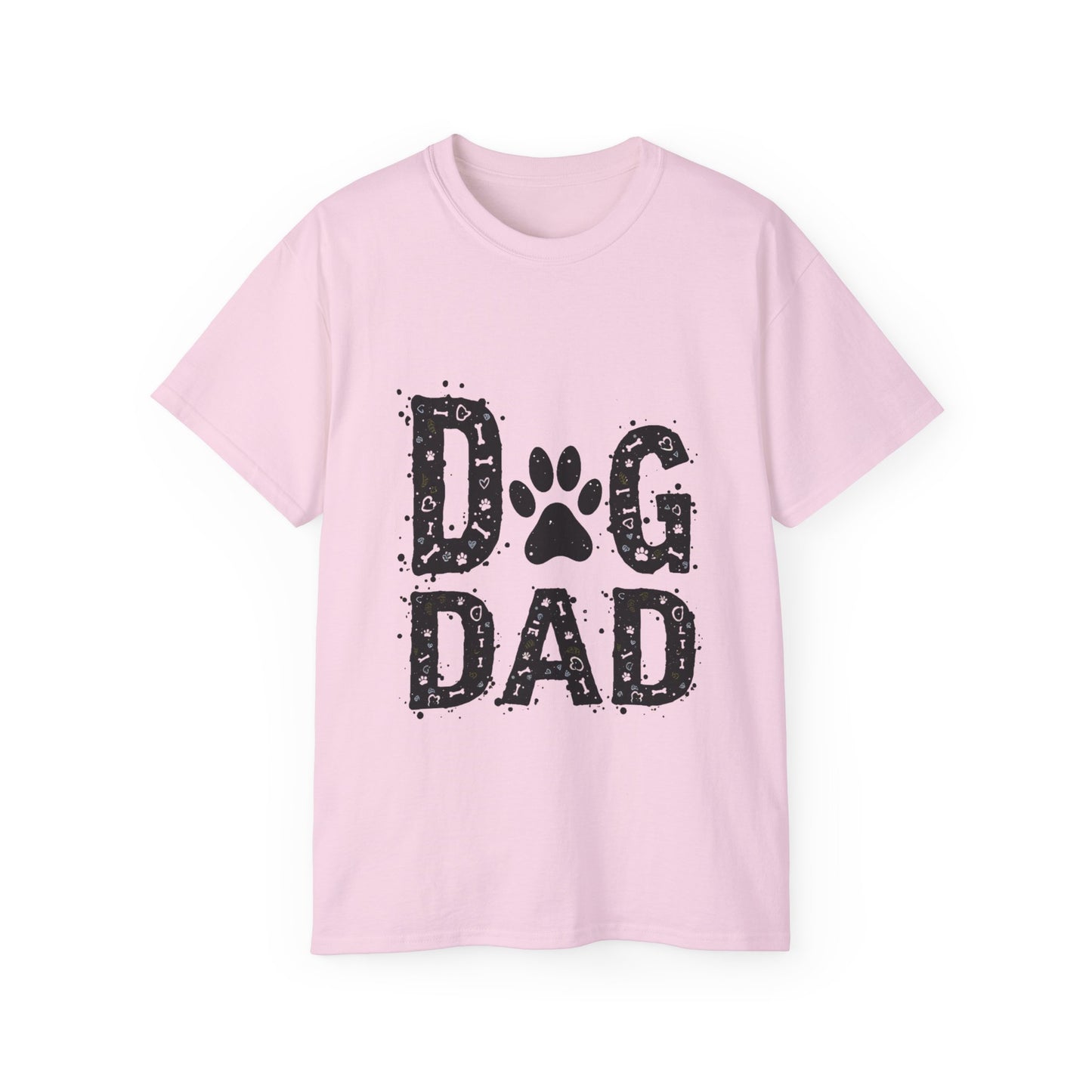 Cute Dog Dad Paw Print Unisex Organic T-Shirt