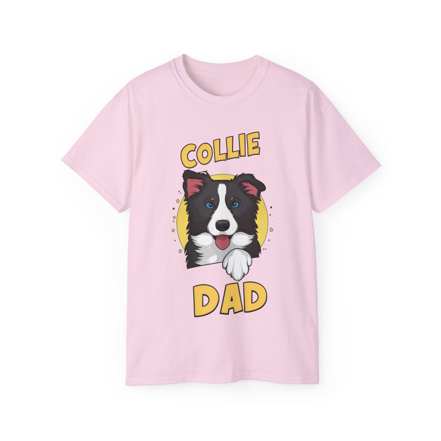 Cute Cartoon Collie Dad Organic T-Shirt