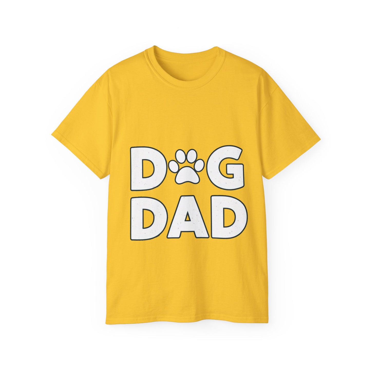 Cute Dog Dad Paw Print Unisex Organic T-Shirt