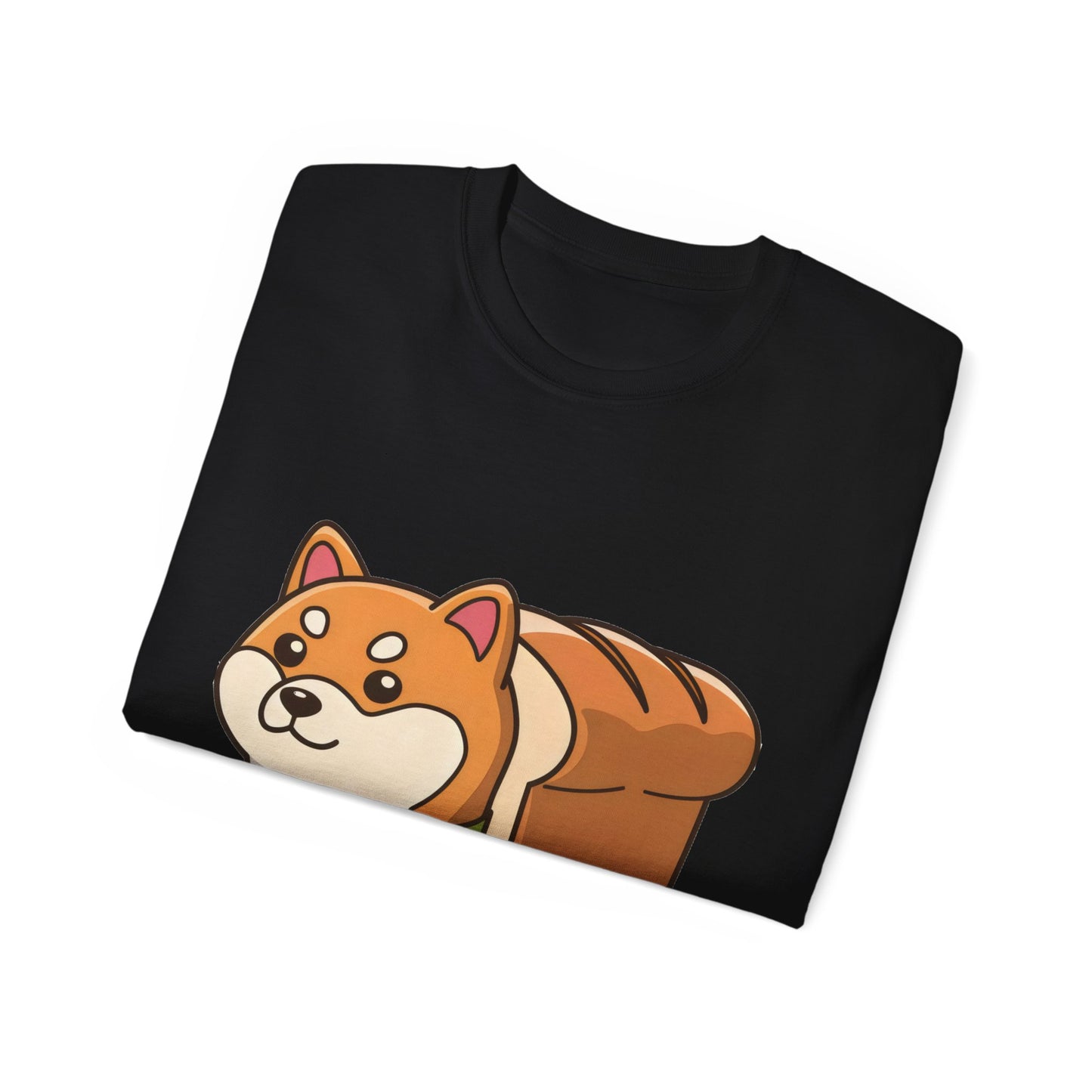 Cute Funny Dog Cartoon Shiba Bread Loaf Unisex Tee Shirt