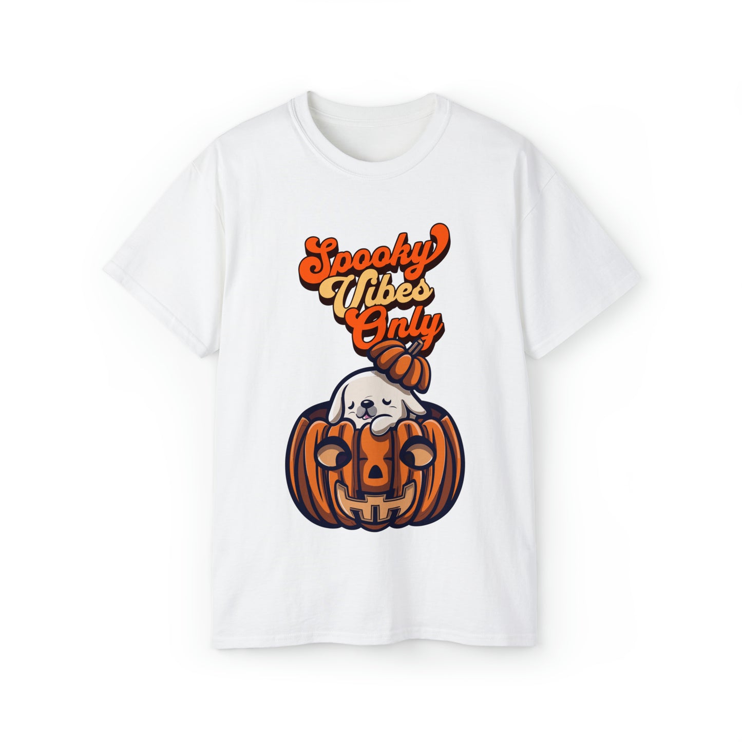 Cute Spooky Vibes Only Unisex Organic T-Shirt