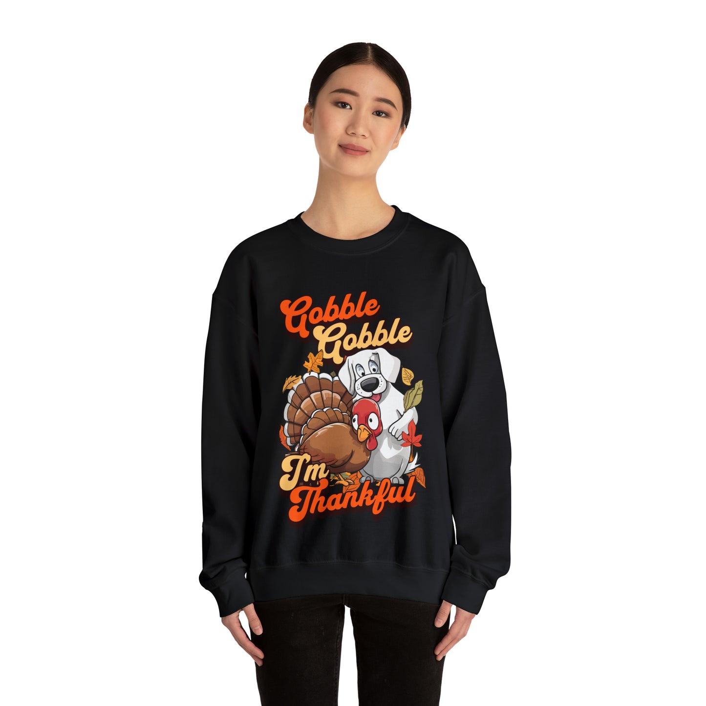 Gobble Gobble I'm Thankful Unisex Crewneck Sweatshirt