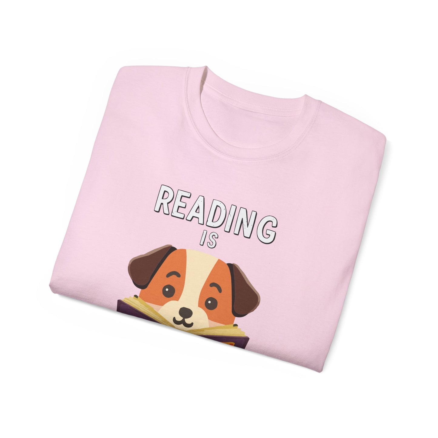 Cute Cartoon Reading is a Ticket to Adventure Unisex Organic T-Shirt