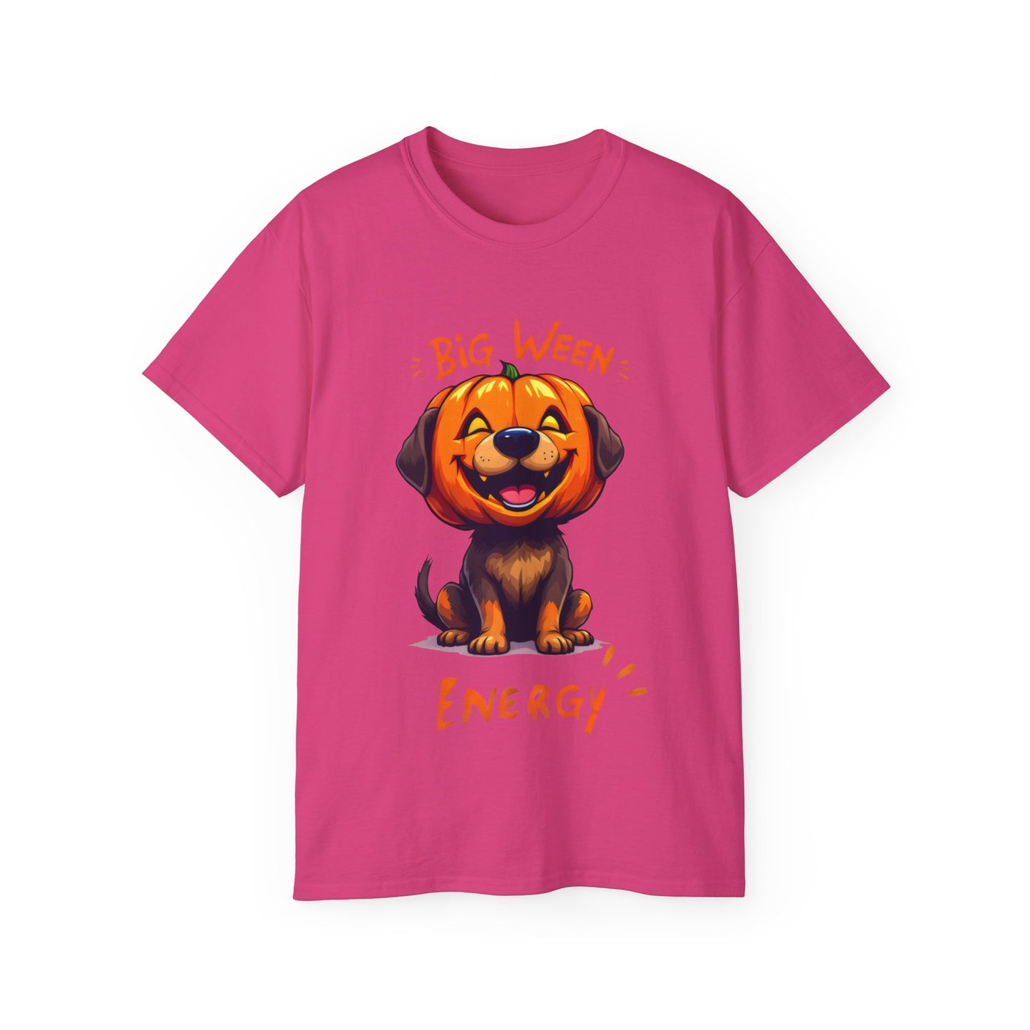 Cute Dog Cartoon Big Ween Energy Unisex Organic T-Shirt