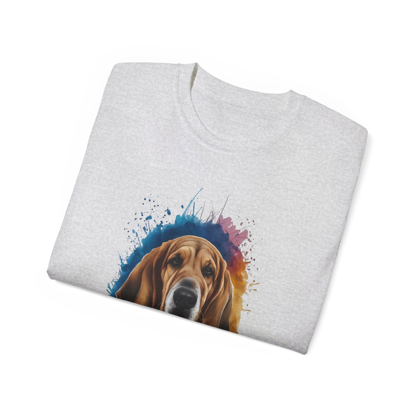 Cute Watercolour Bloodhound Dog Lover Organic T-Shirt