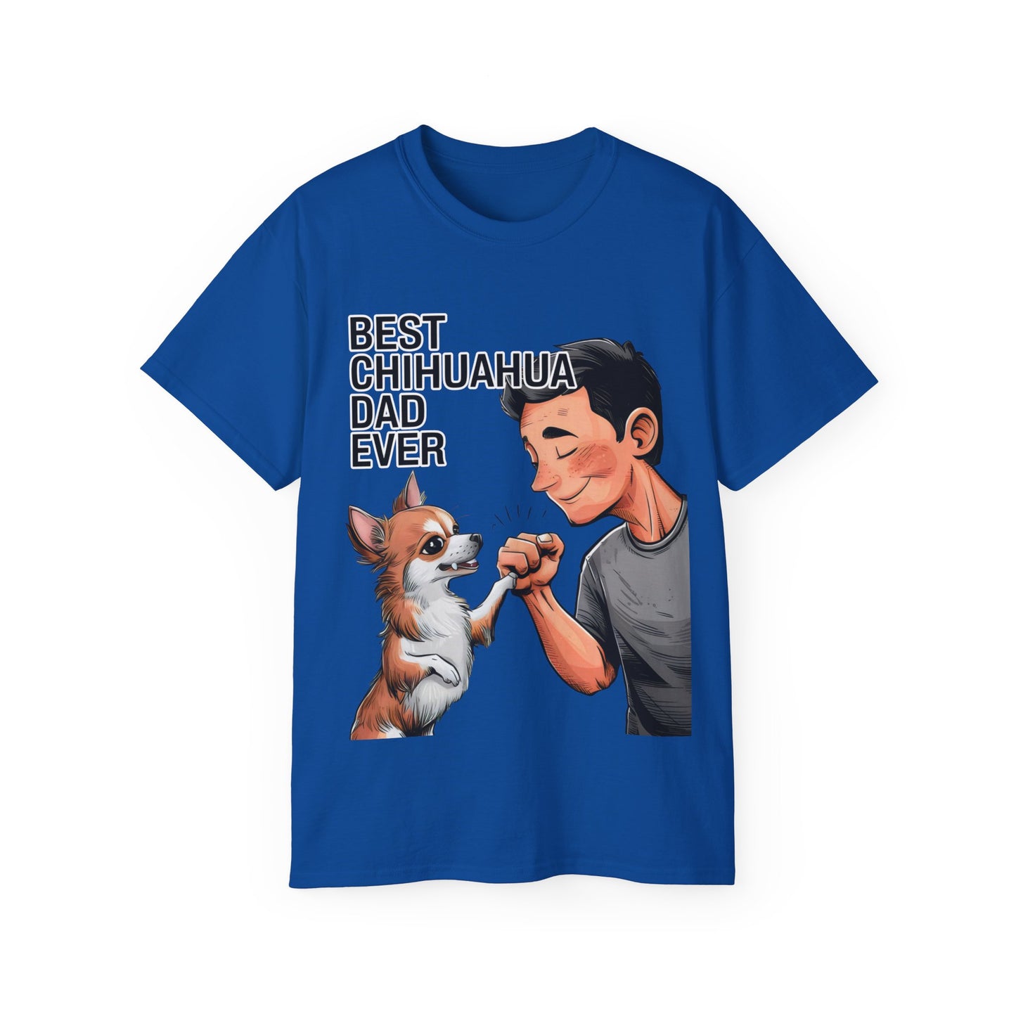 Cute Funny Cartoon Best Chihuahua Dad Ever Organic T-Shirt