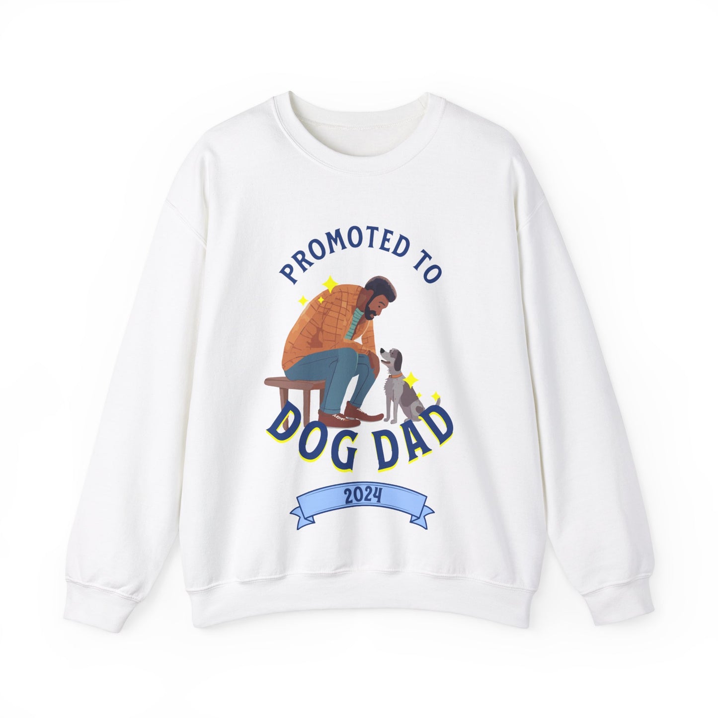 Funny Promoted to Dog Dad Unisex Crewneck Meme Sweatshirt