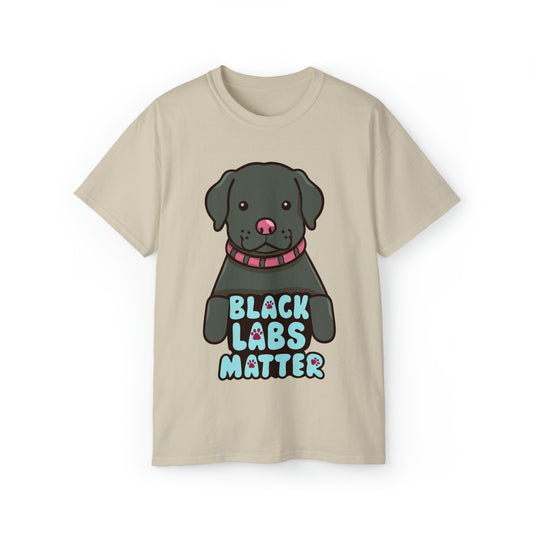 Cute Black Labs Matter Unisex Organic T-Shirt
