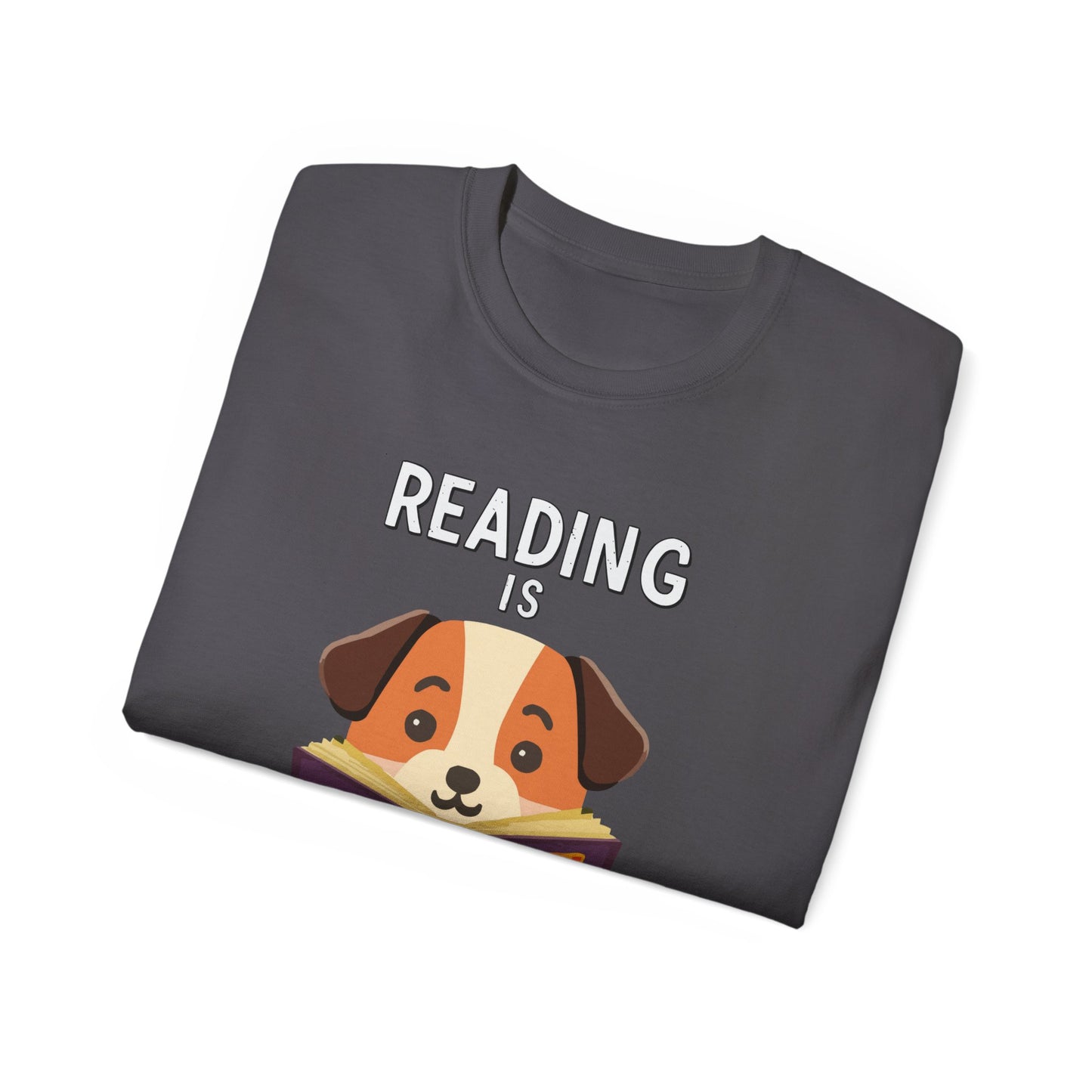 Cute Cartoon Reading is a Ticket to Adventure Unisex Organic T-Shirt