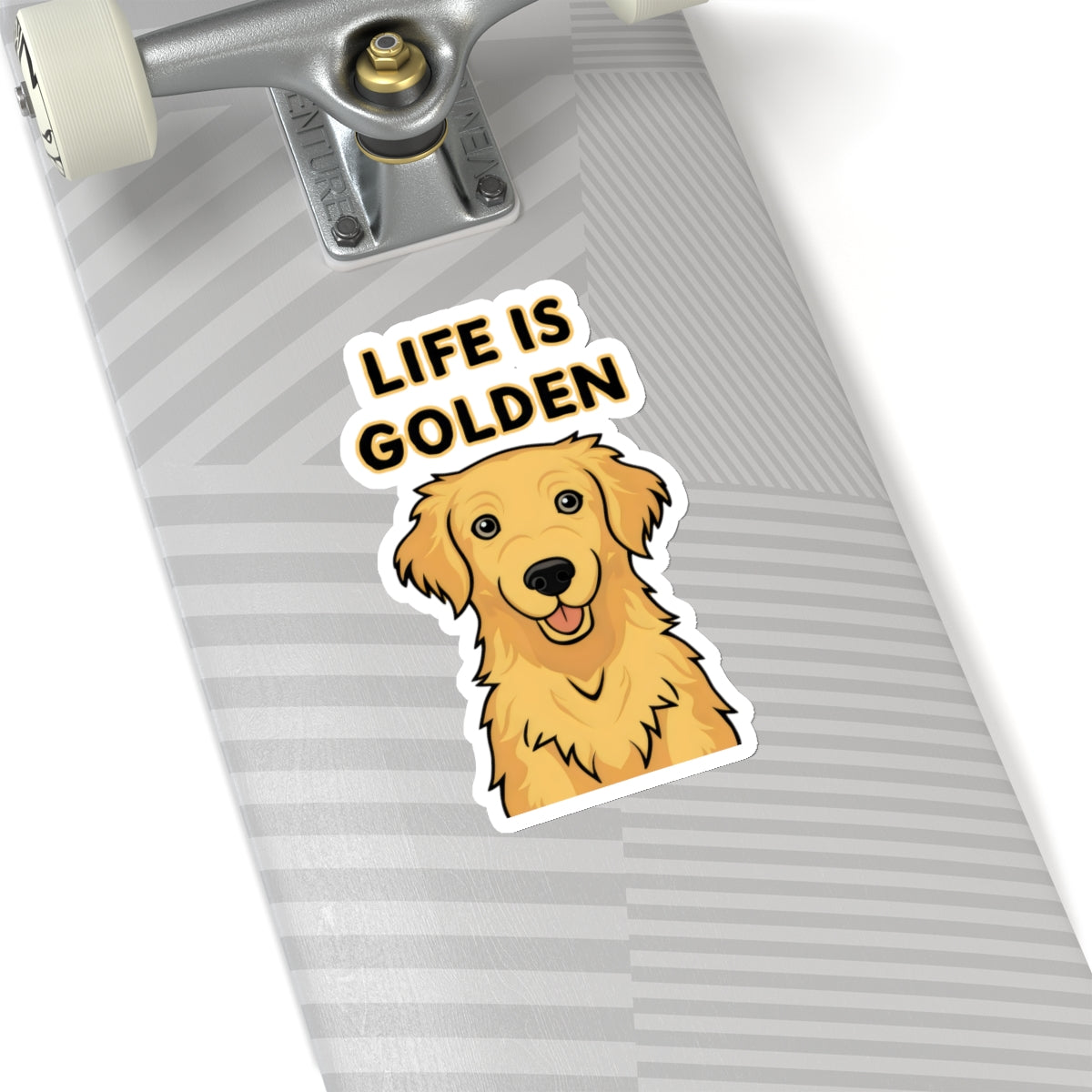 Cute Dog Cartoon Life is Golden Kiss-cut Stickers