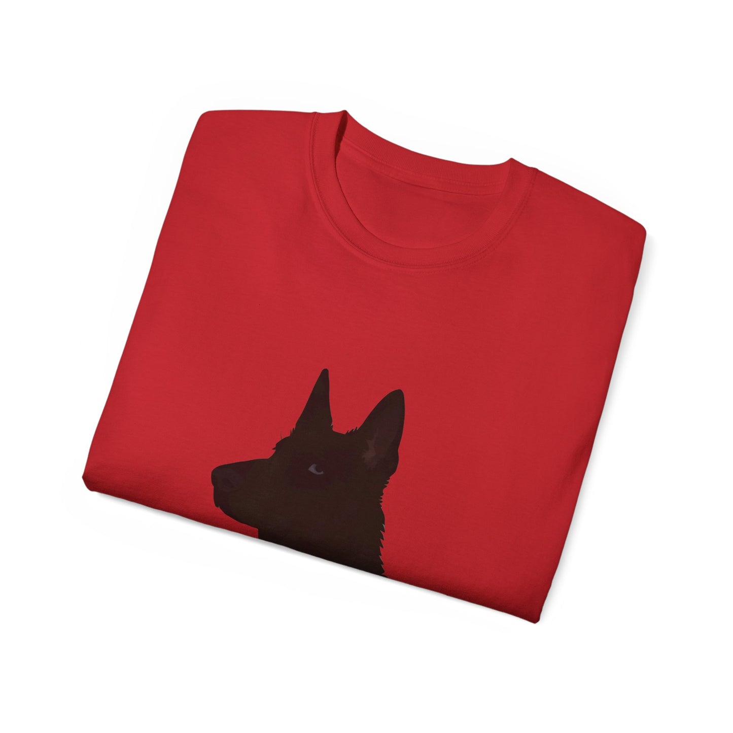 Cute Cartoon German Shepherd Dad Organic T-Shirt