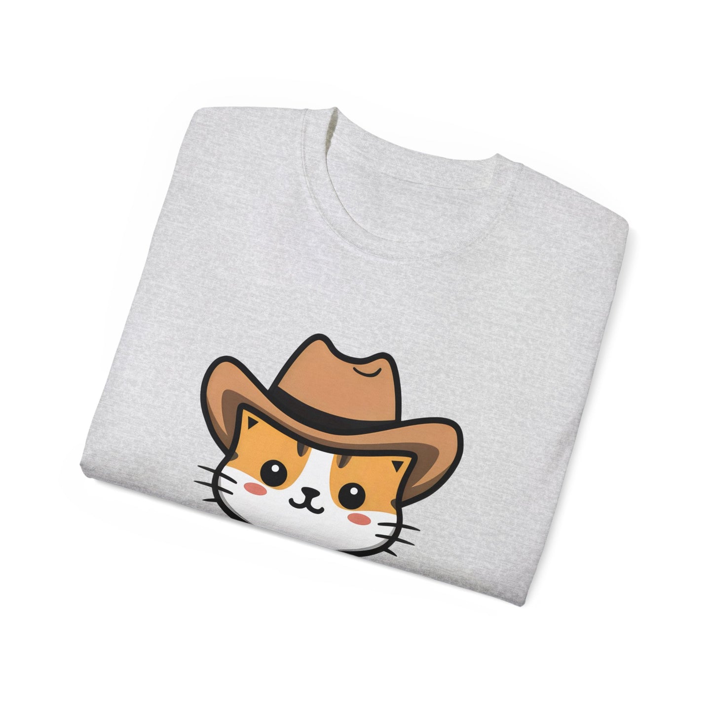 Cute Cat Cartoon Meowdy Unisex Organic T-Shirt