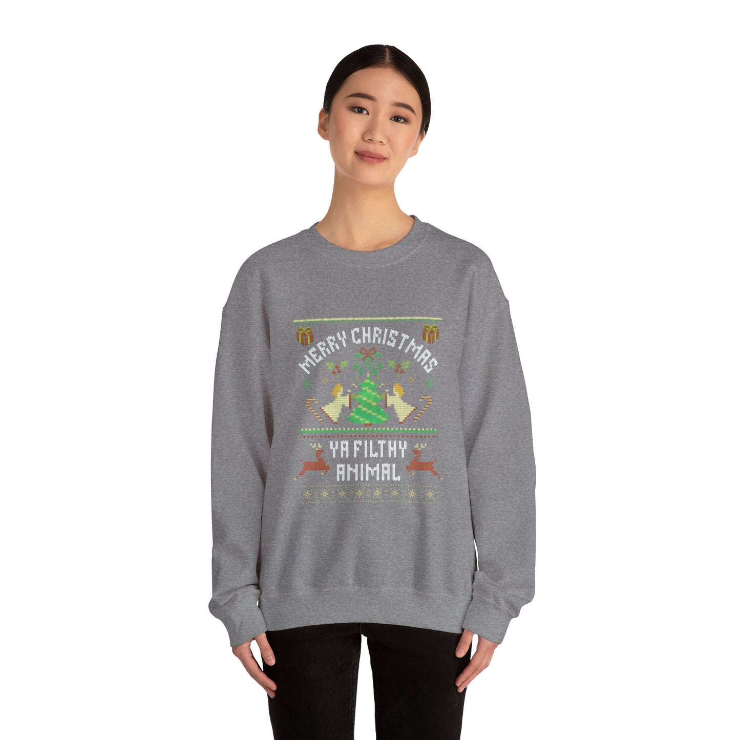 Merry Christmas Ya Filthy Animal Sweatshirt