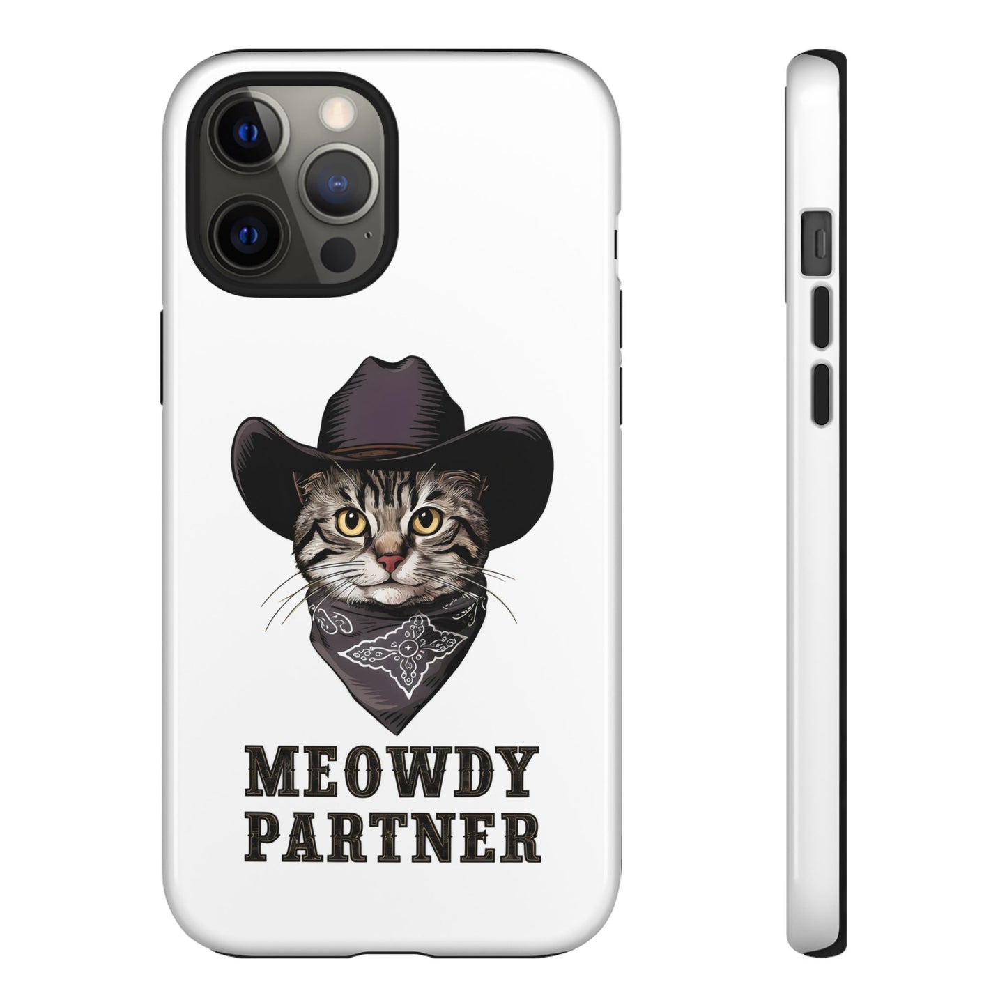 Cute Funny Cat Cartoon Meowdy Partner iPhone Tough Cases