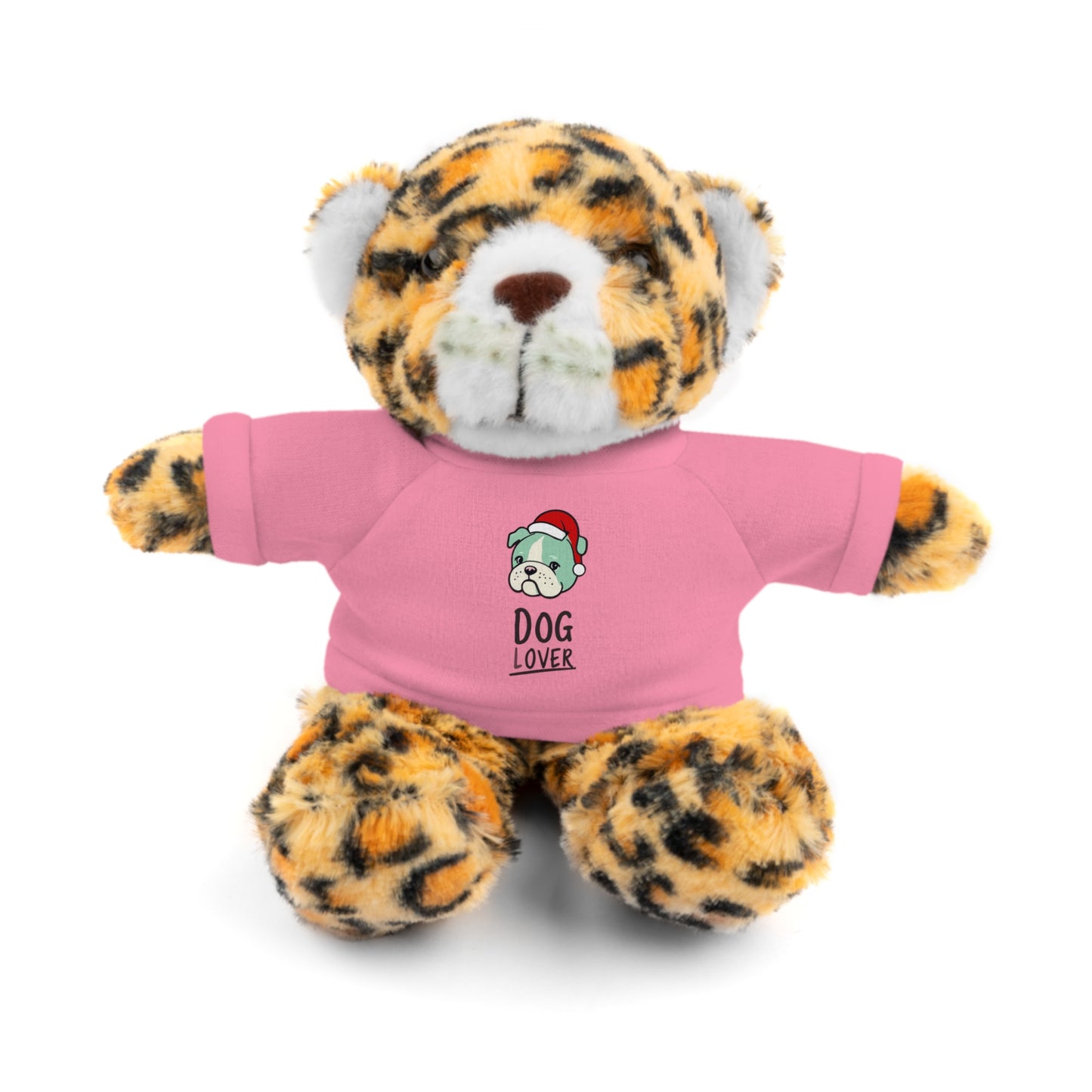 Stuffed Animals with Cute Pug Cartoon Tee