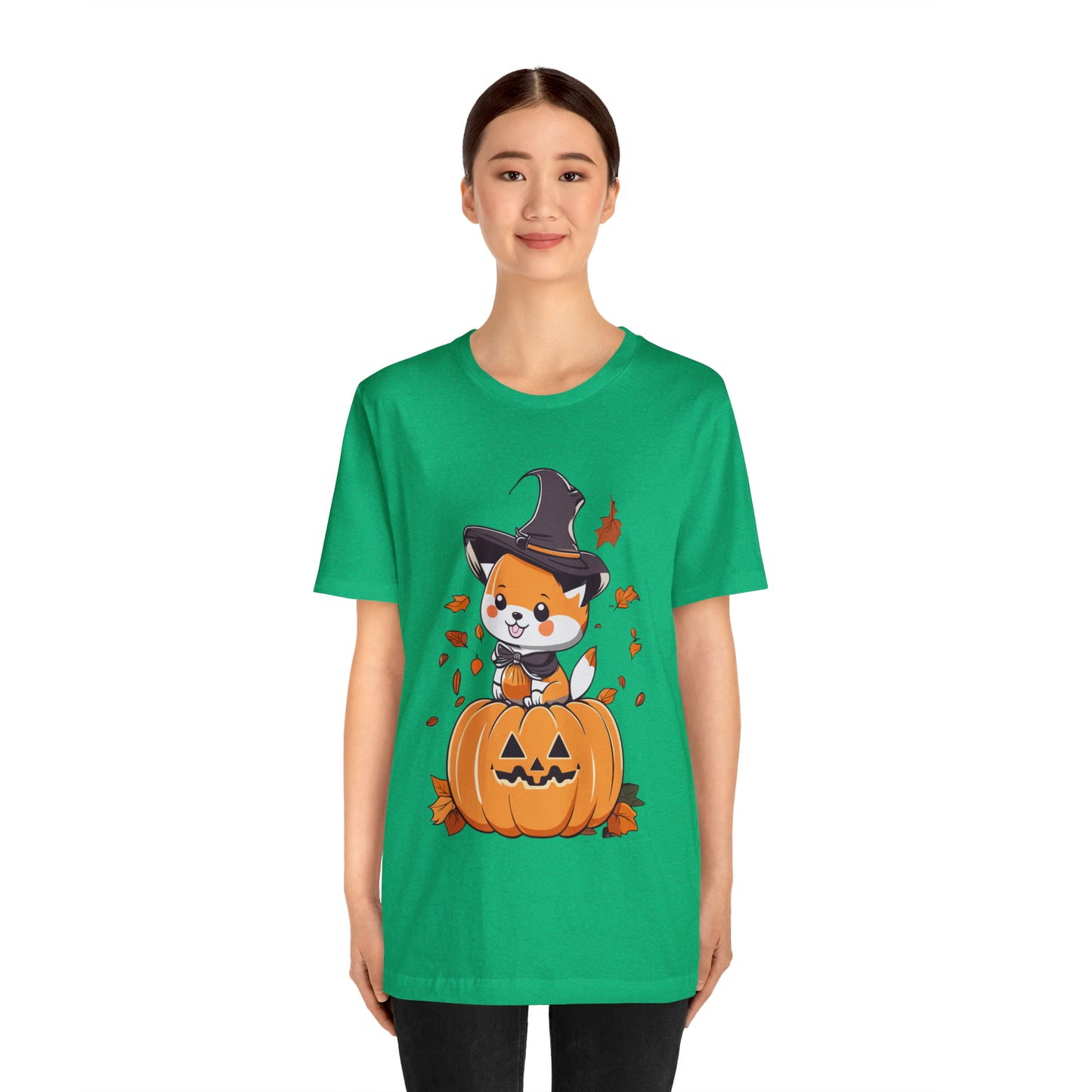 Cute Shiba Pumpkin Unisex Jersey Short Sleeve Tee