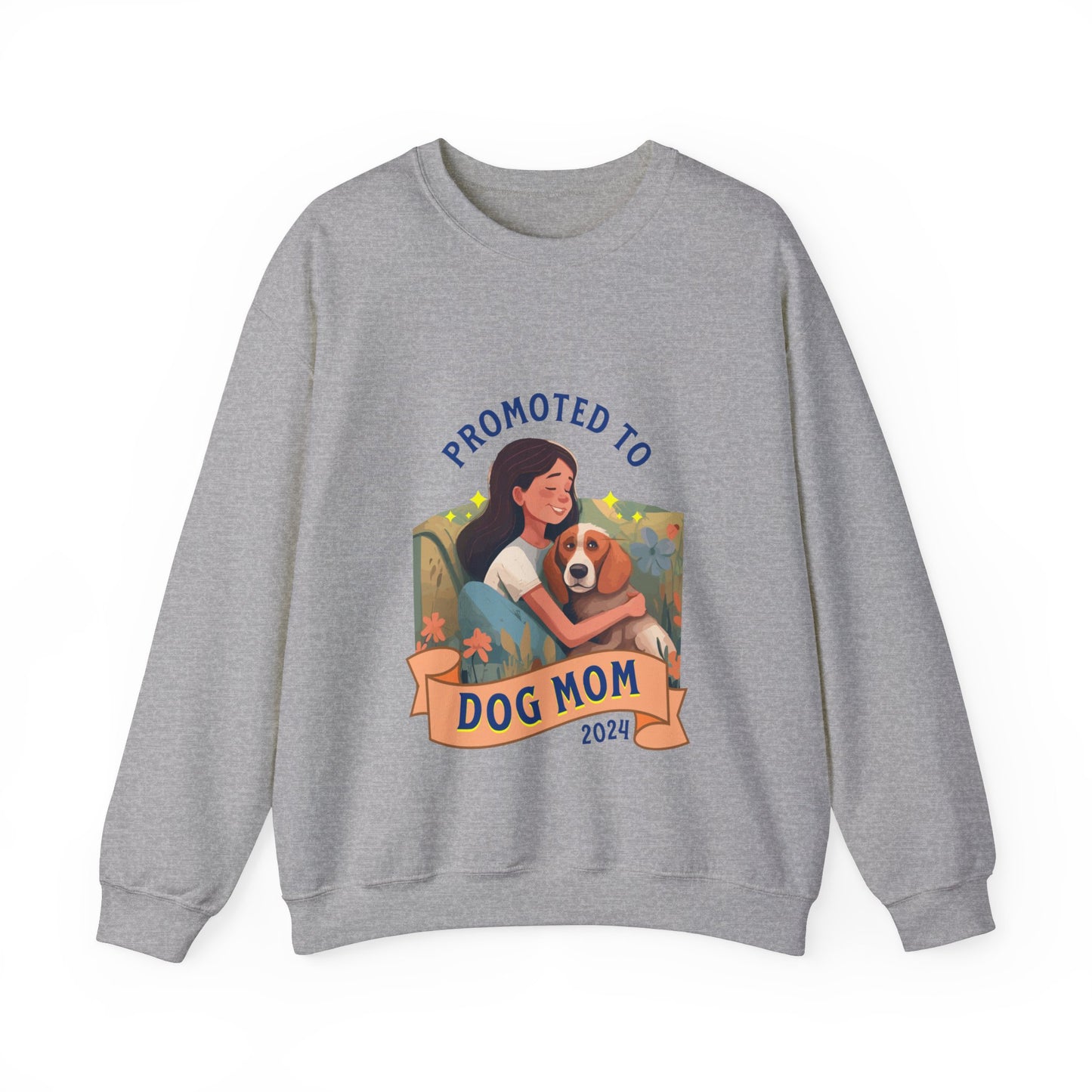 Funny Promoted to Dog Mom Unisex Crewneck Meme Sweatshirt