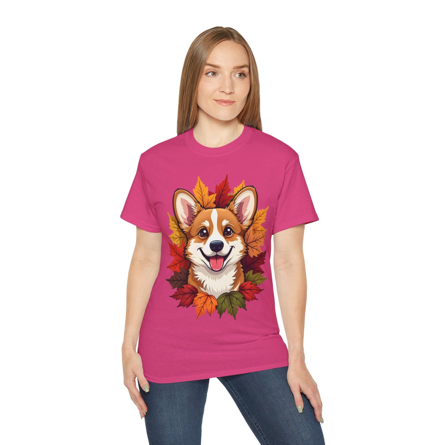 Cute Dog Cartoon Corgi Fall Tee