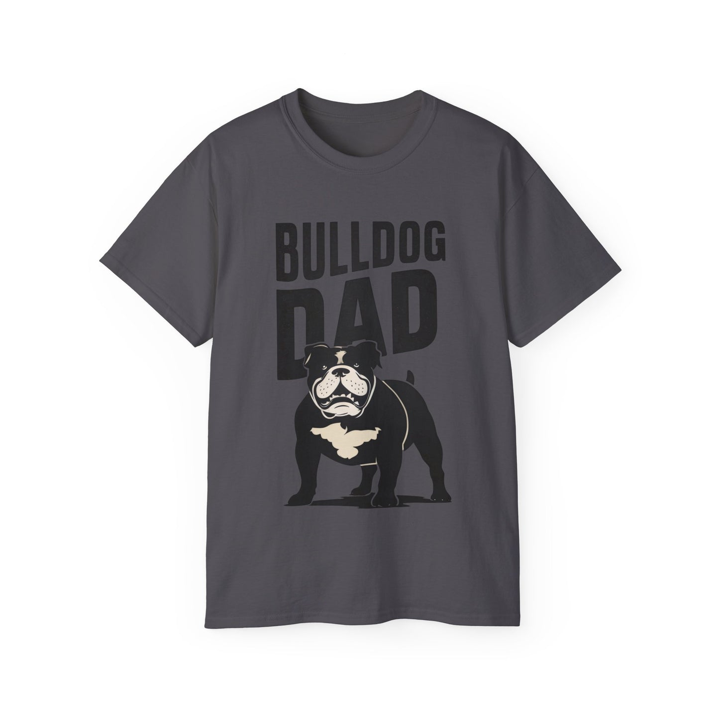 Cute Cartoon Bulldog Dad Organic T-Shirt