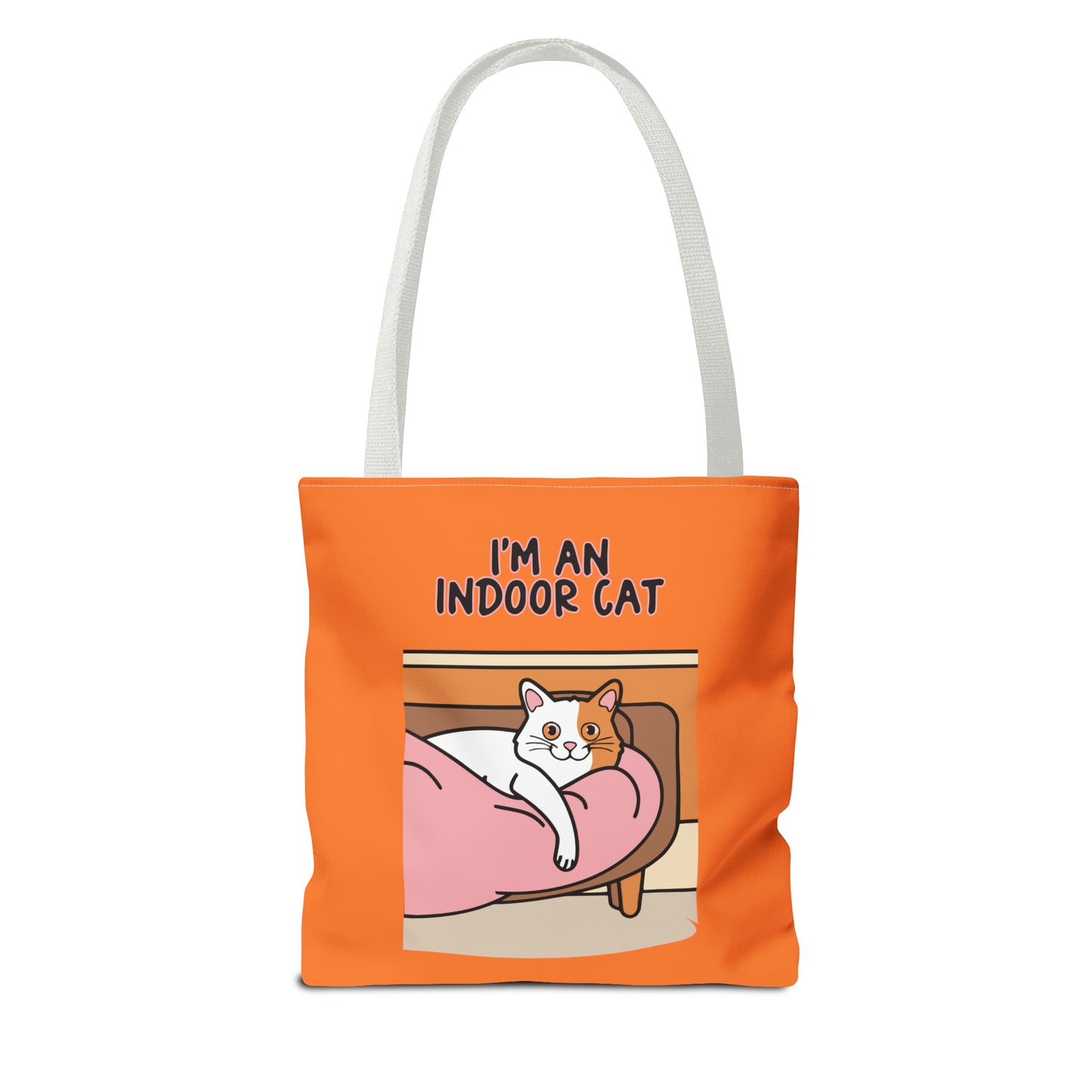 Cute Funny I'm an Indoor Cat Cartoon Meme Tote Bag