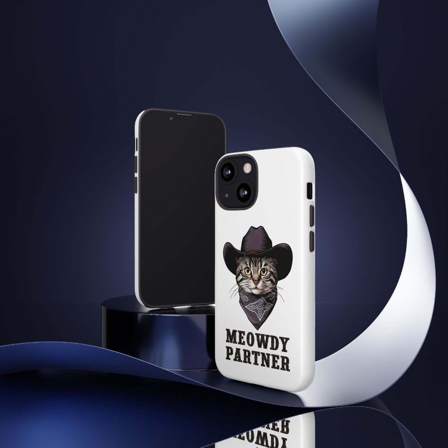 Cute Funny Cat Cartoon Meowdy Partner iPhone Tough Cases