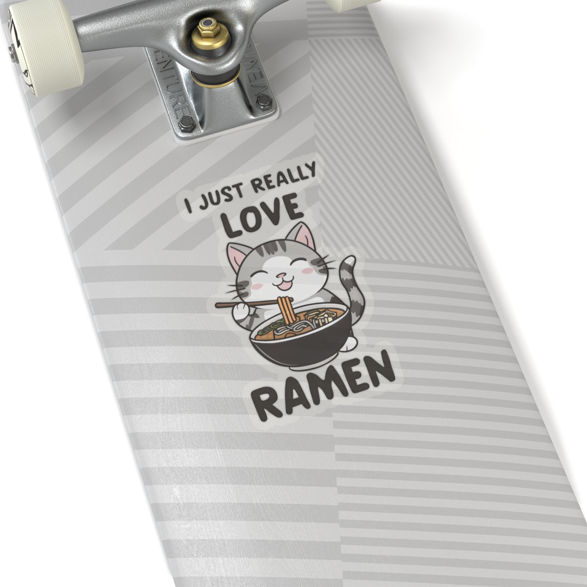 Cute Cat Cartoon I Just Really Love Ramen Kiss-cut Stickers