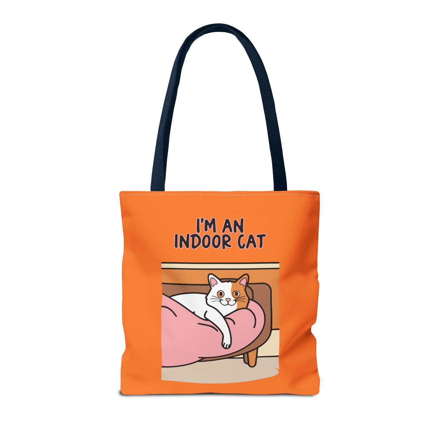 Cute Funny I'm an Indoor Cat Cartoon Meme Tote Bag