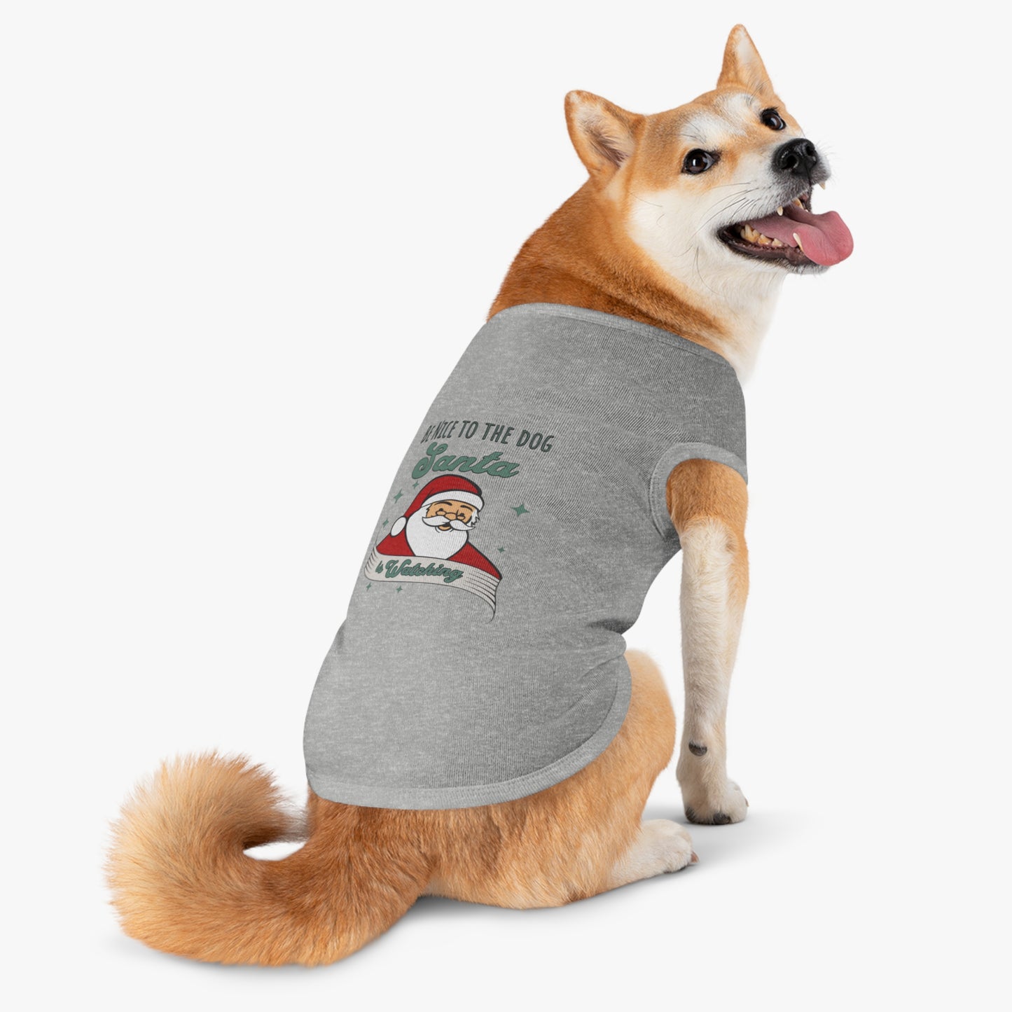 Pet Tank Top - Be Nice to My Dog Santa is Coming