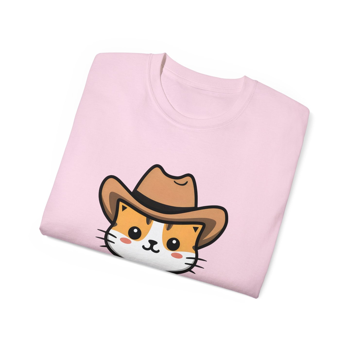 Cute Cat Cartoon Meowdy Unisex Organic T-Shirt