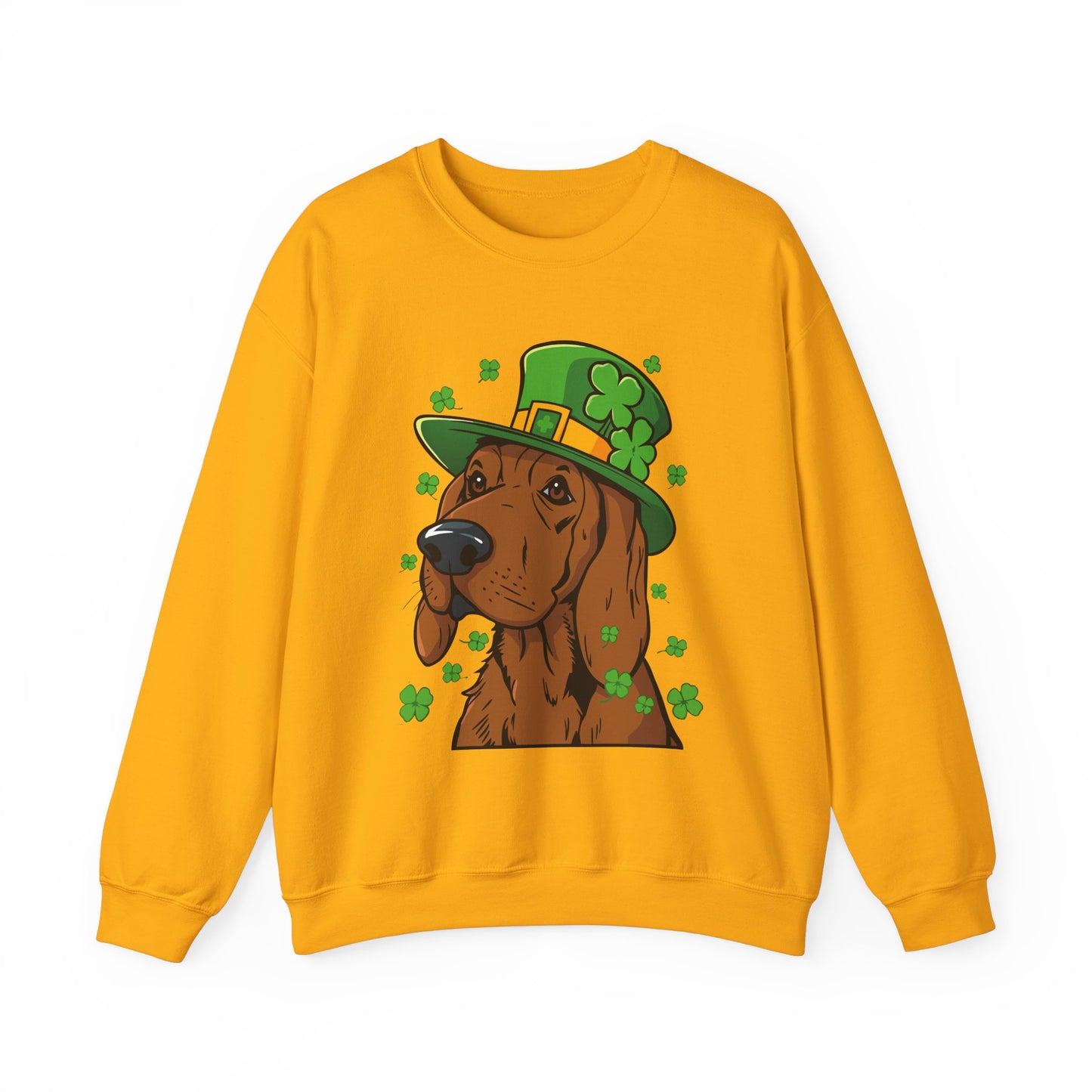 Cute Cartoon Shamrock Bloodhound St Patrick's Day Sweatshirt