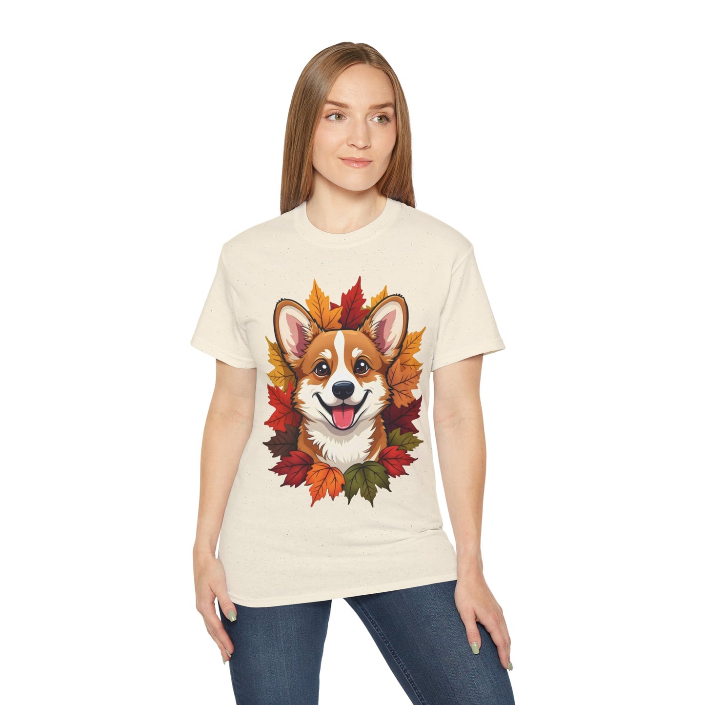 Cute Dog Cartoon Corgi Fall Tee