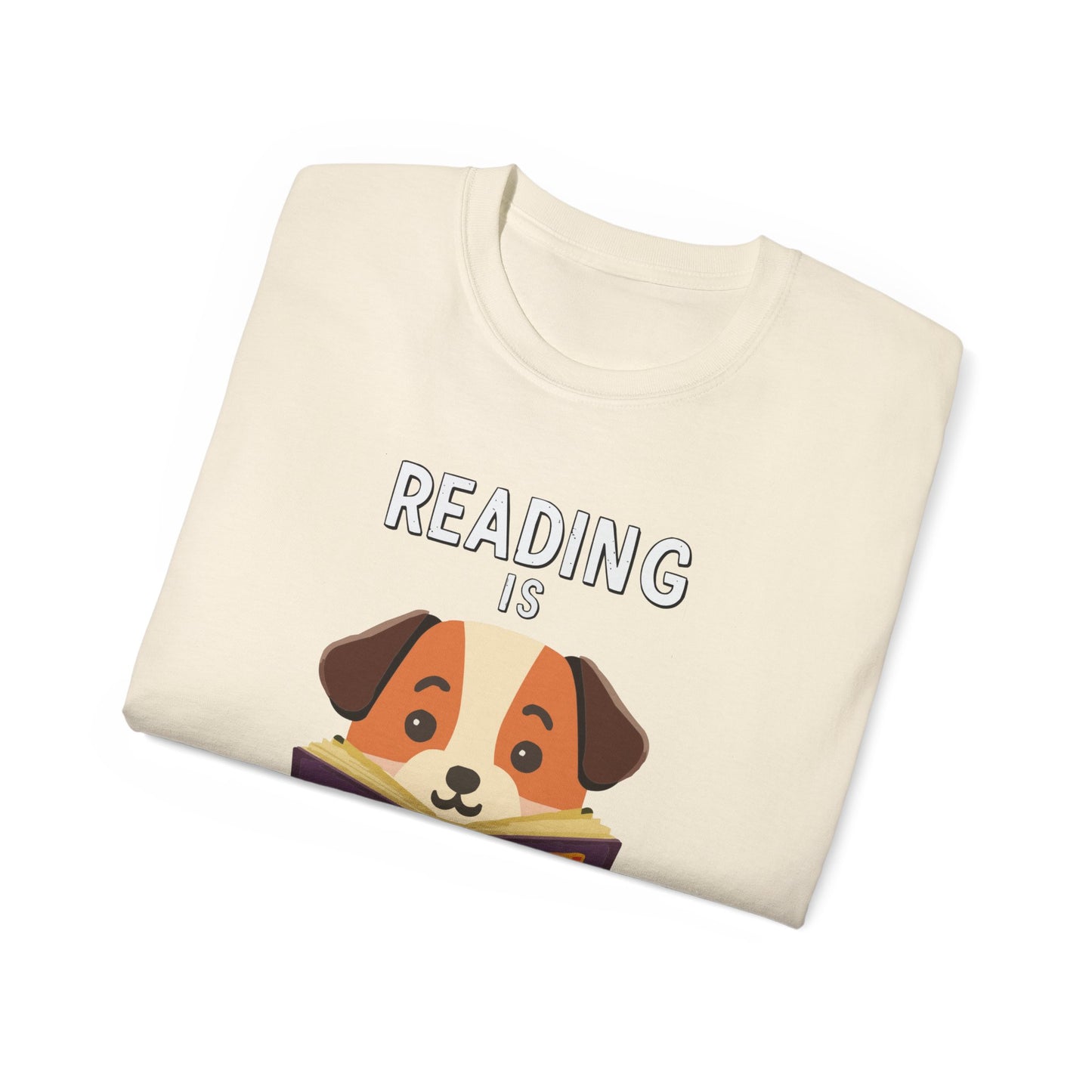 Cute Cartoon Reading is a Ticket to Adventure Unisex Organic T-Shirt