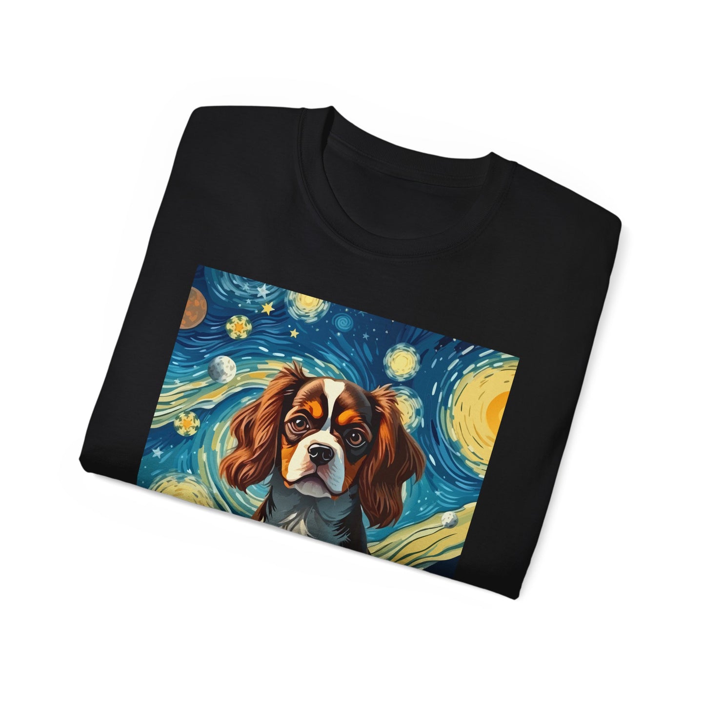 Starry Night Cavalier King Charles Spaniel Organic Tee