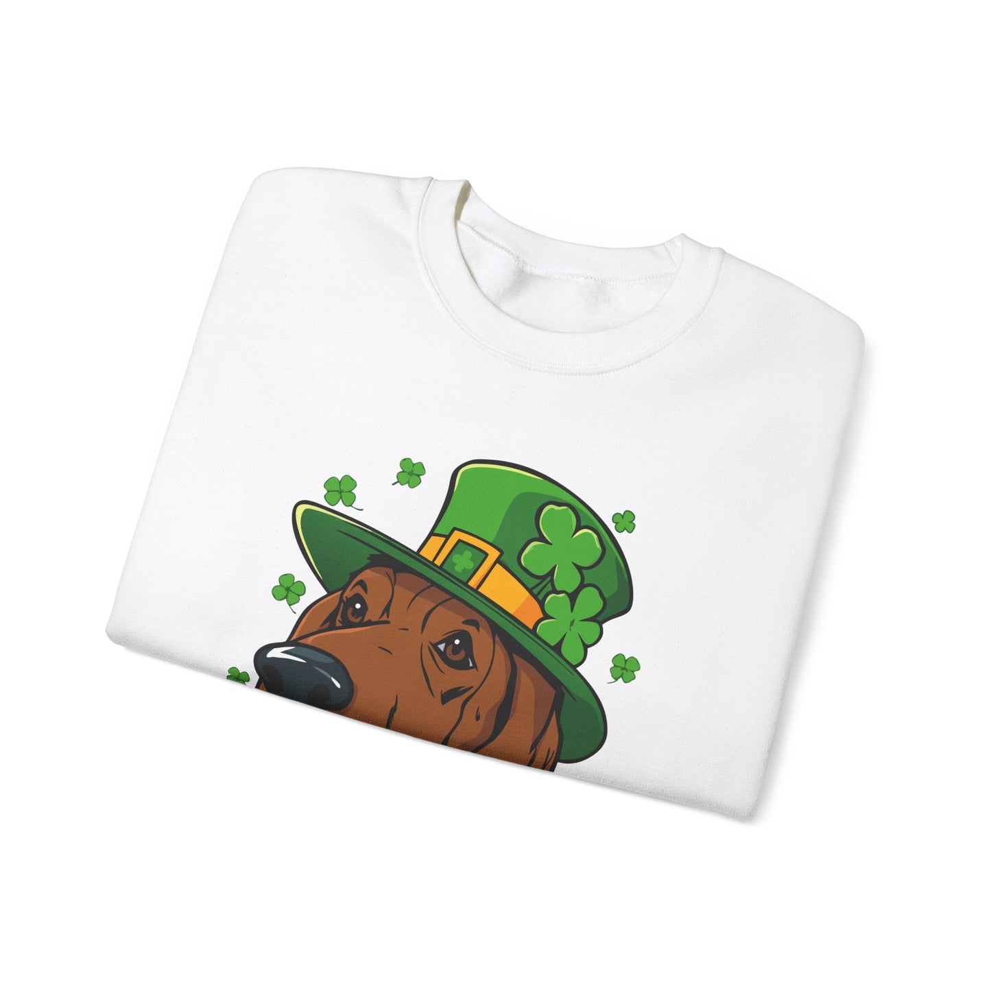 Cute Cartoon Shamrock Bloodhound St Patrick's Day Sweatshirt