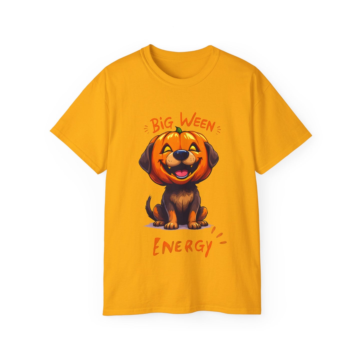 Cute Dog Cartoon Big Ween Energy Unisex Organic T-Shirt