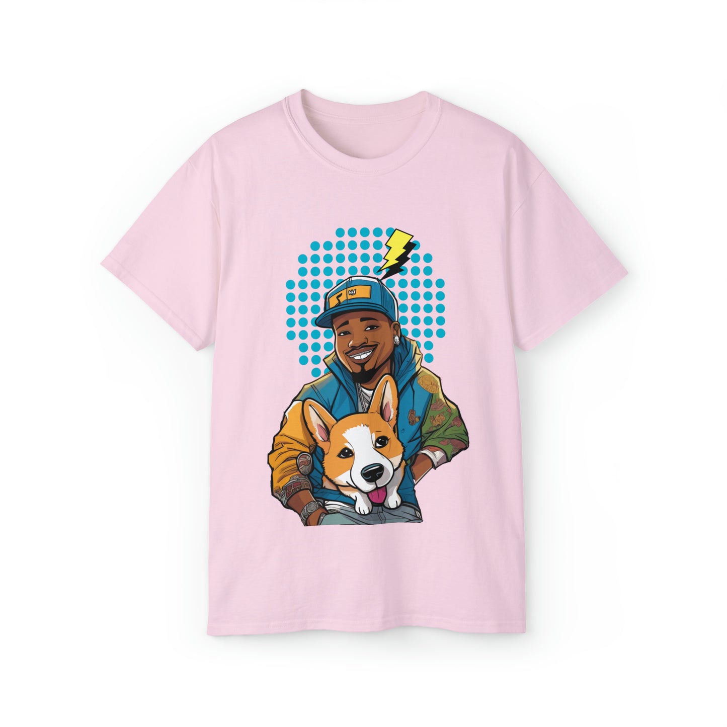 Cute Funny Rappers with Dogs Unisex Organic T-Shirt