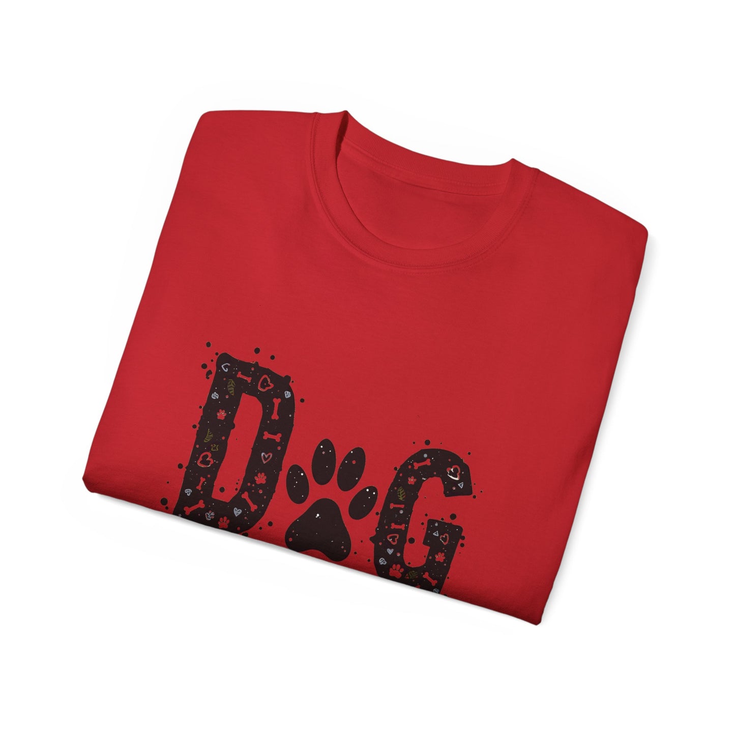 Cute Dog Dad Paw Print Unisex Organic T-Shirt