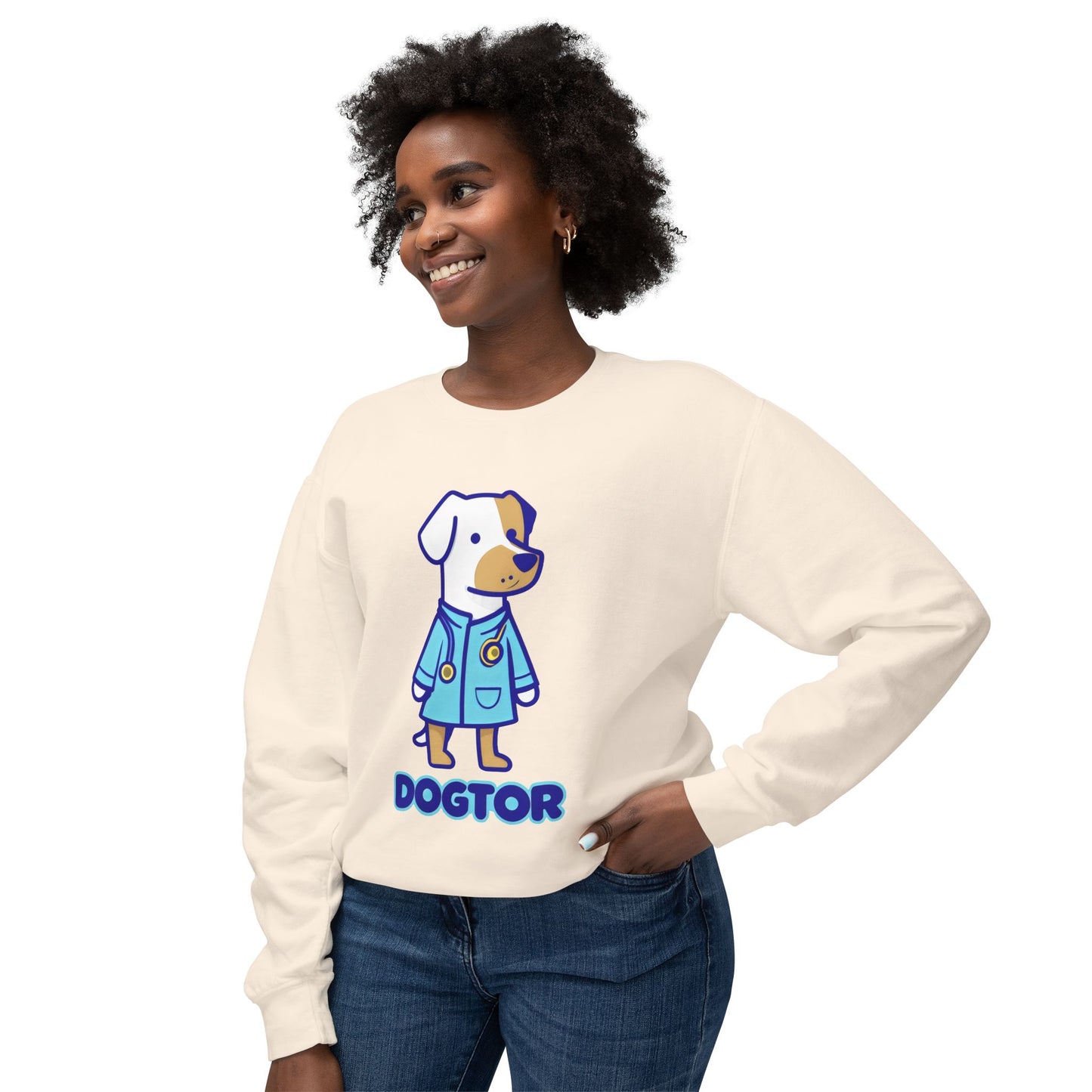 Cute Cartoon Dog Meme Dogtor Sweatshirt