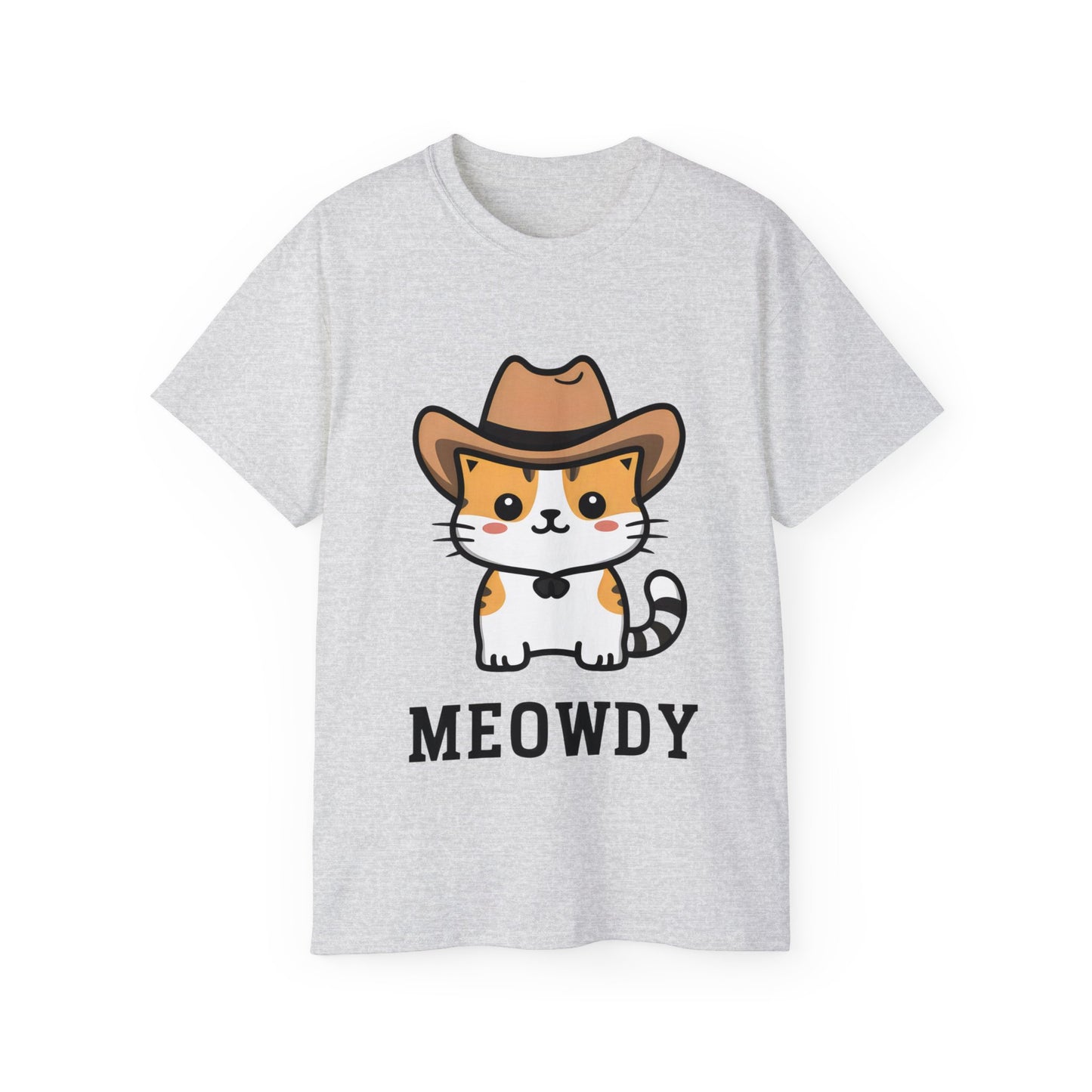 Cute Cat Cartoon Meowdy Unisex Organic T-Shirt