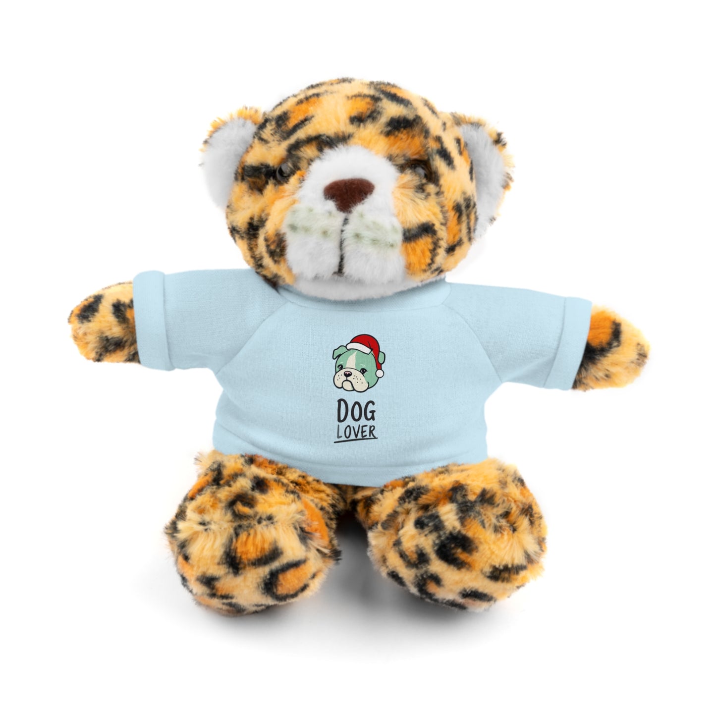 Stuffed Animals with Cute Pug Cartoon Tee