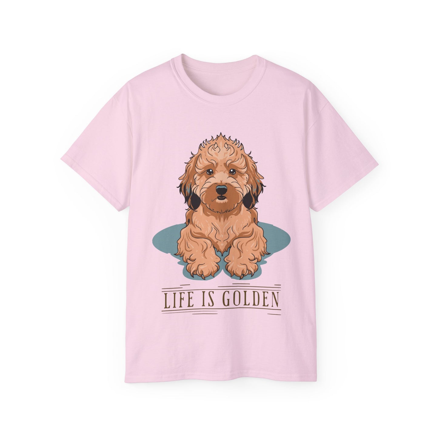 Goldendoodle Lover Life is Golden Unisex Organic T-Shirt