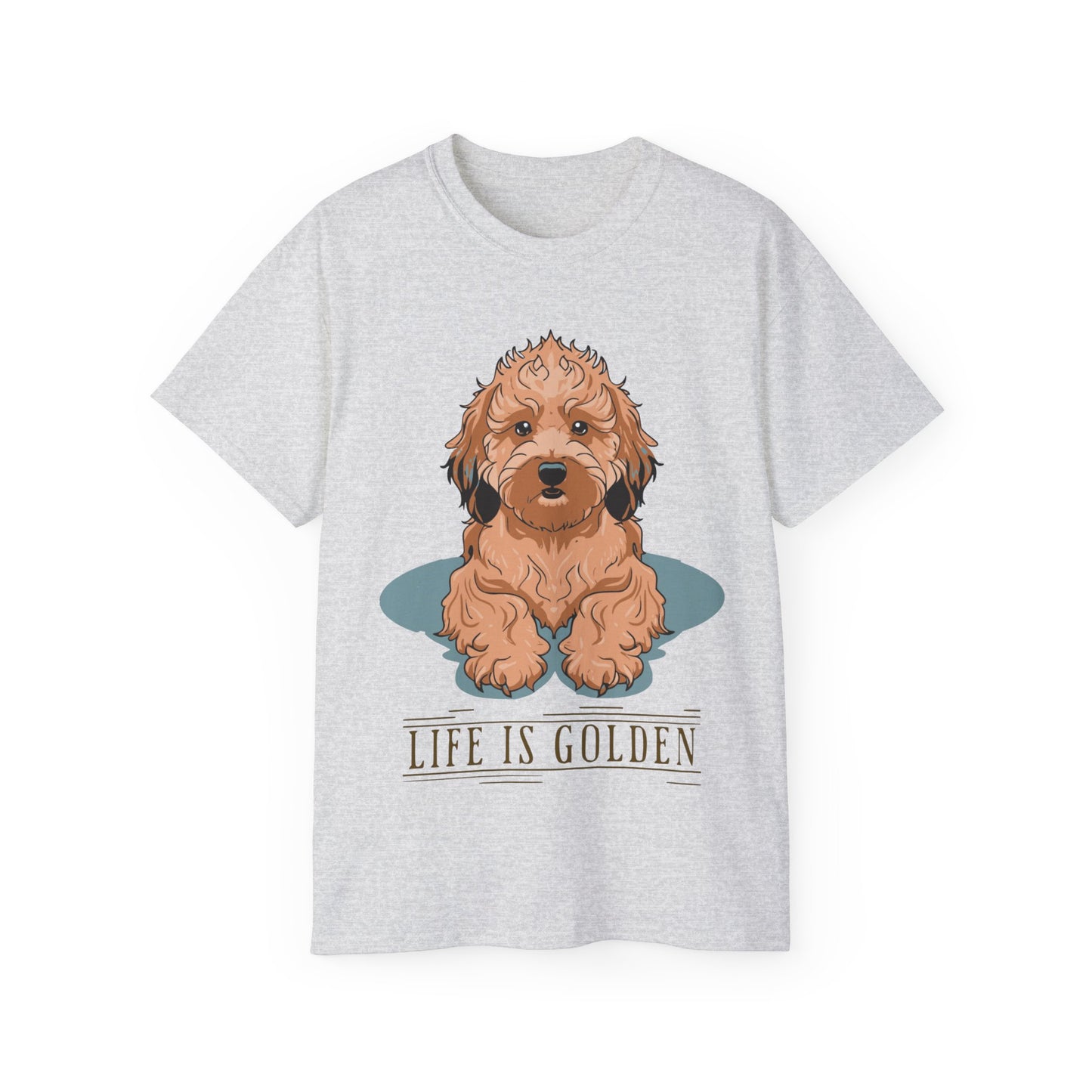 Goldendoodle Lover Life is Golden Unisex Organic T-Shirt