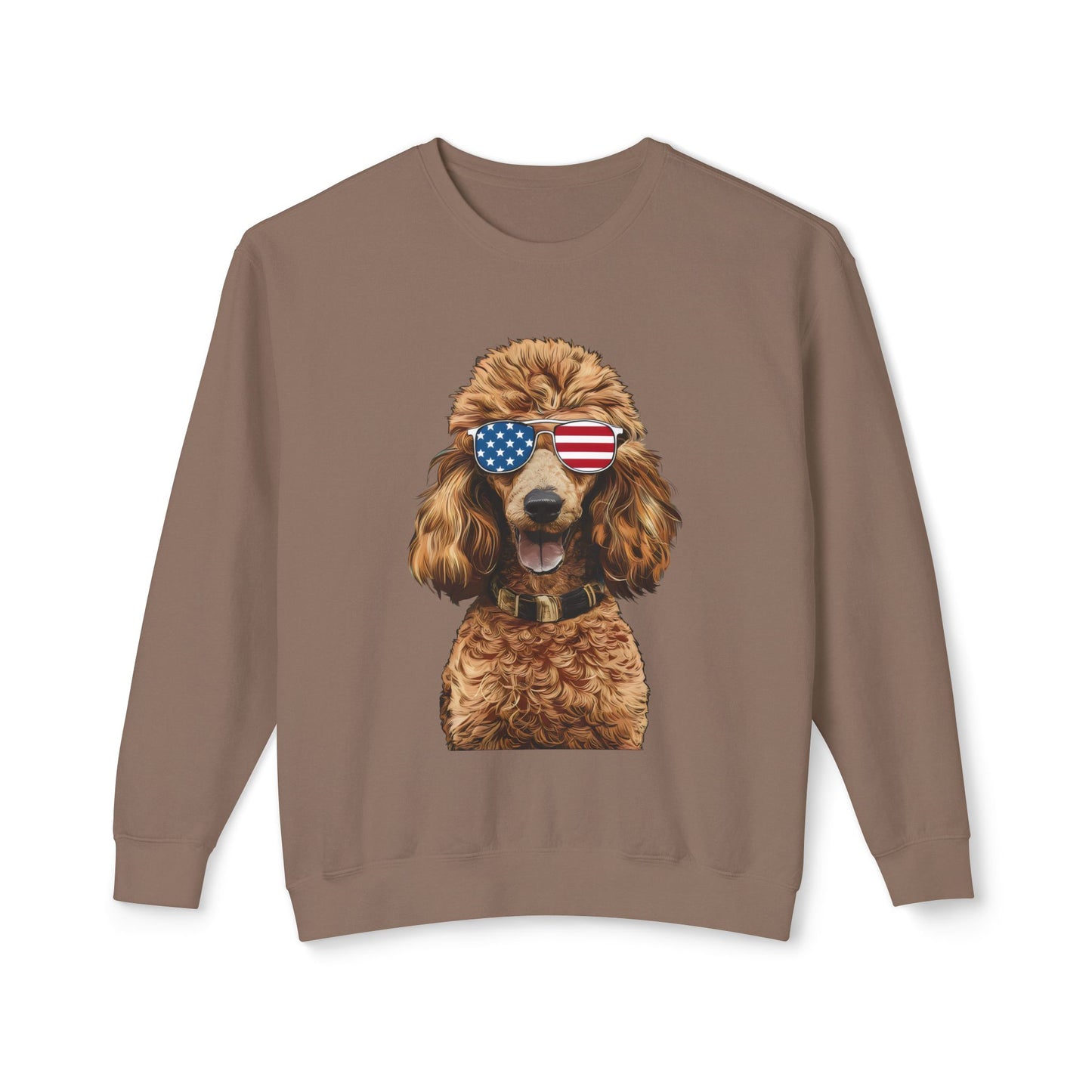 Cute Poodle in Sunglasses with US Lenses Sweatshirt